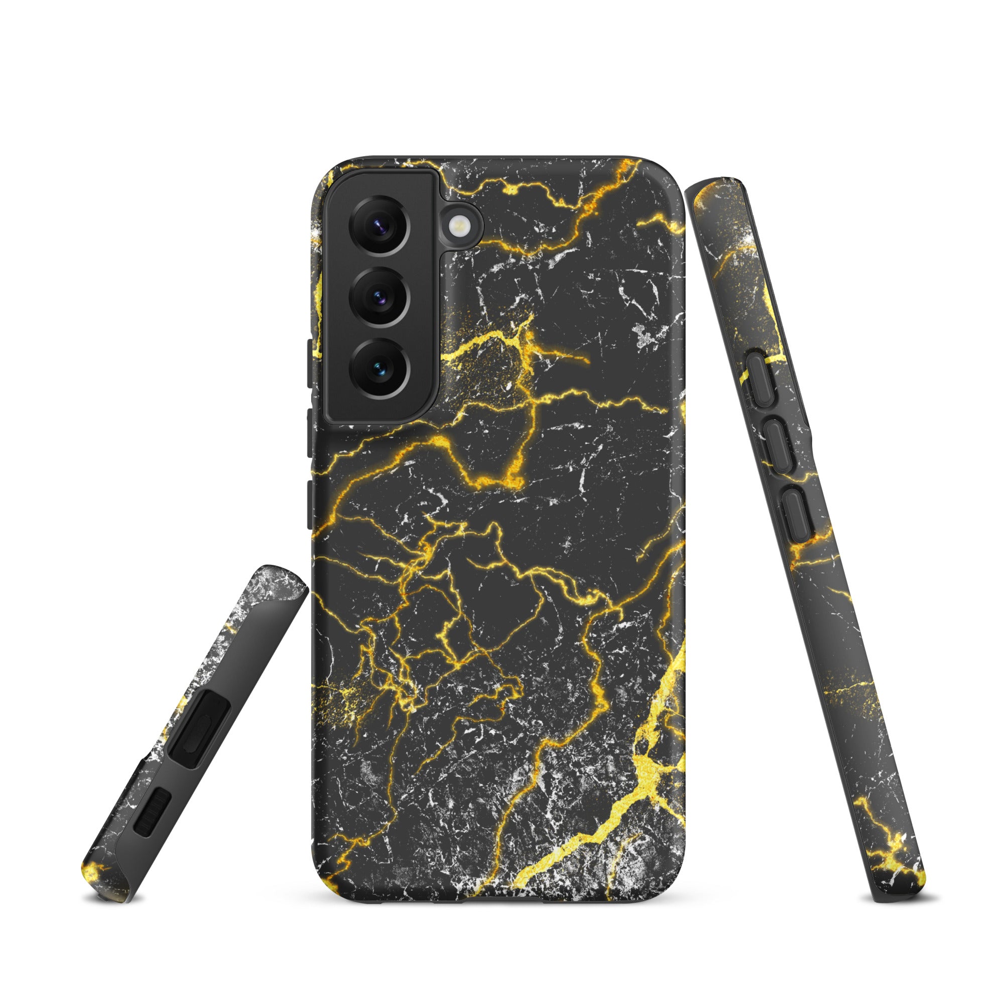 Tough case for Samsung®- Marble Black and Gold