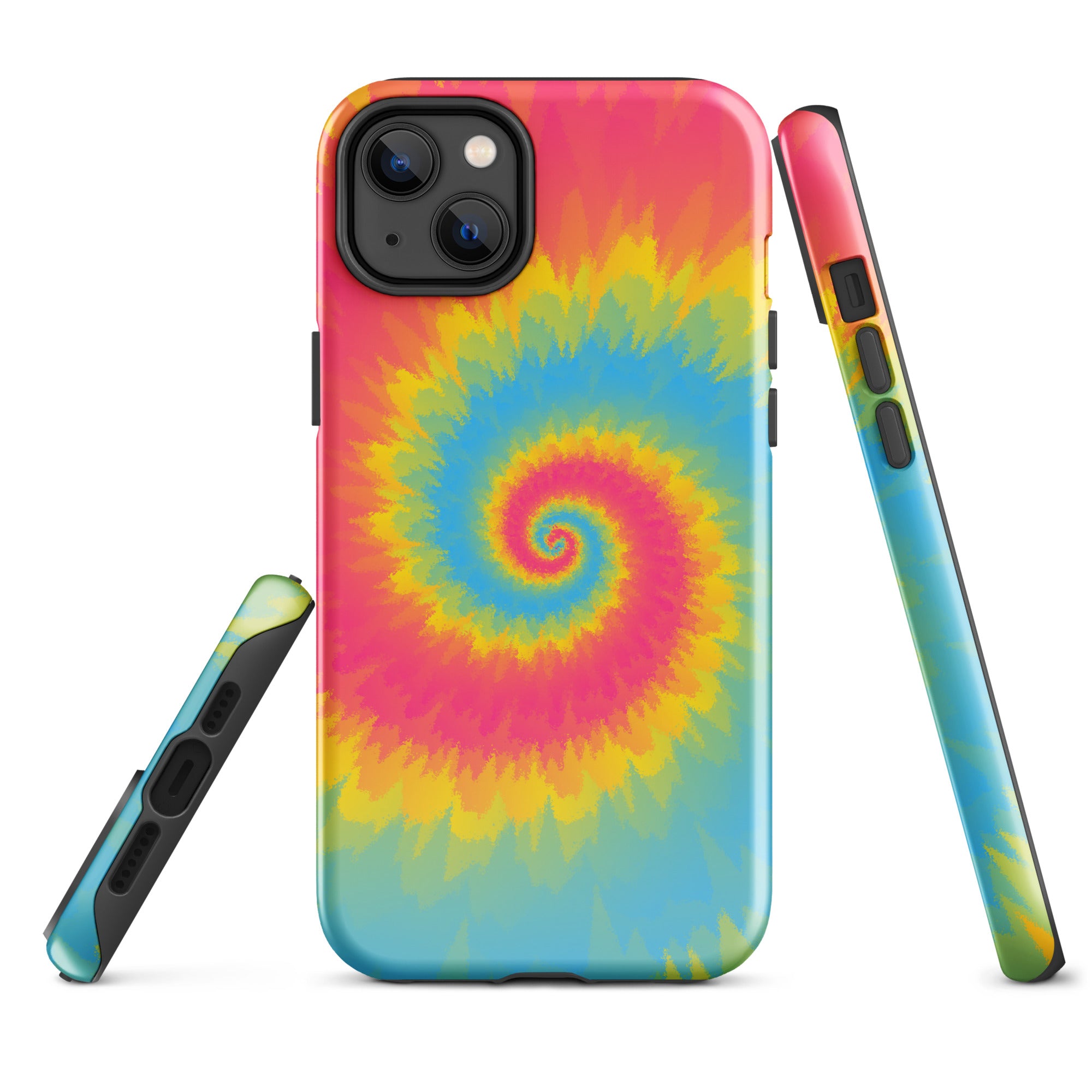 Tough Case for iPhone®-Tie Dye Spiral - Pansexual