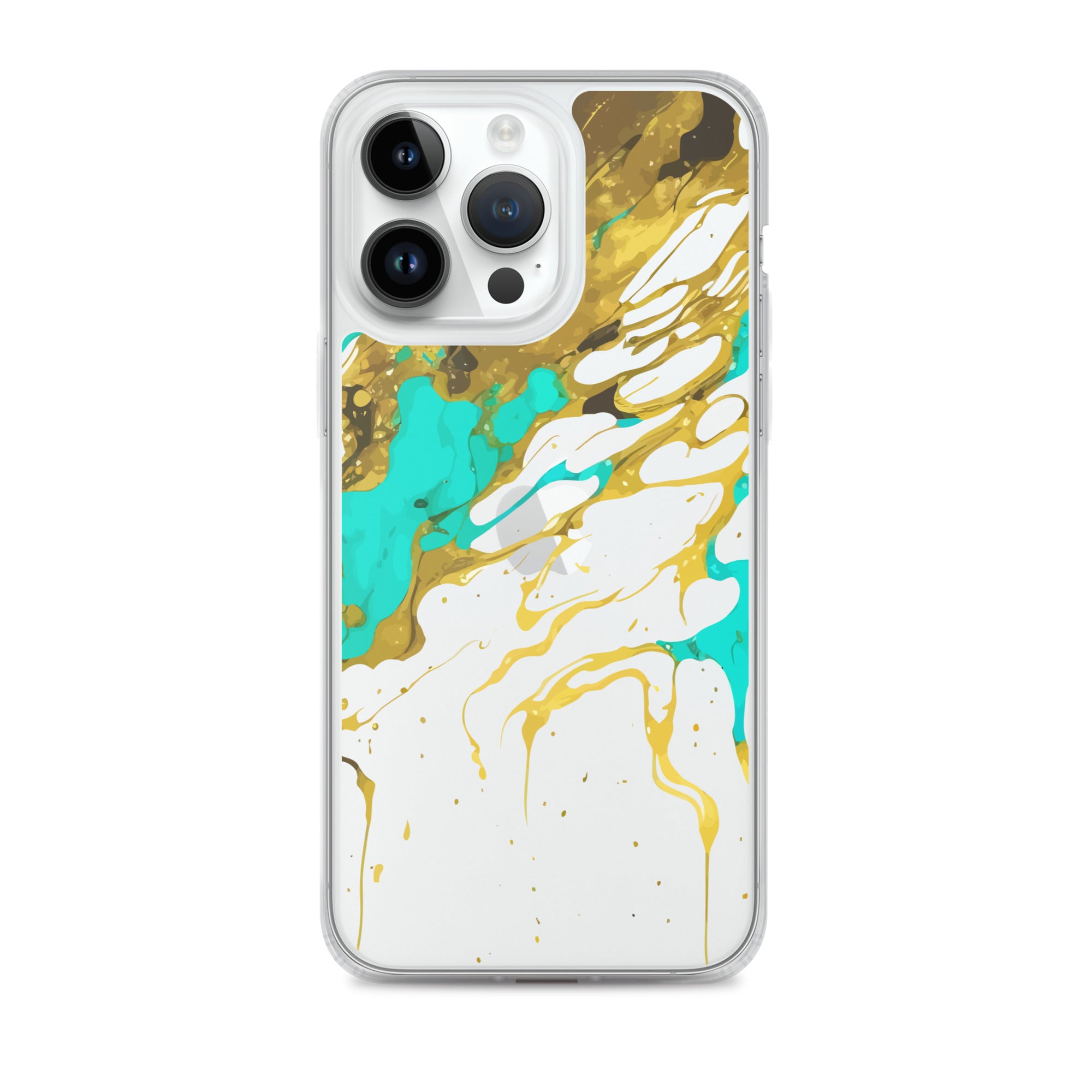 Clear Case for iPhone®- Alchohol Ink Design I