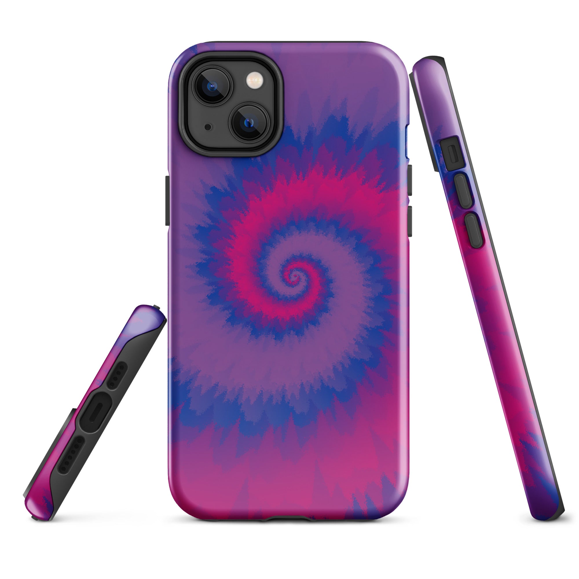 Tough Case for iPhone®-Tie Dye Spiral - Bisexual