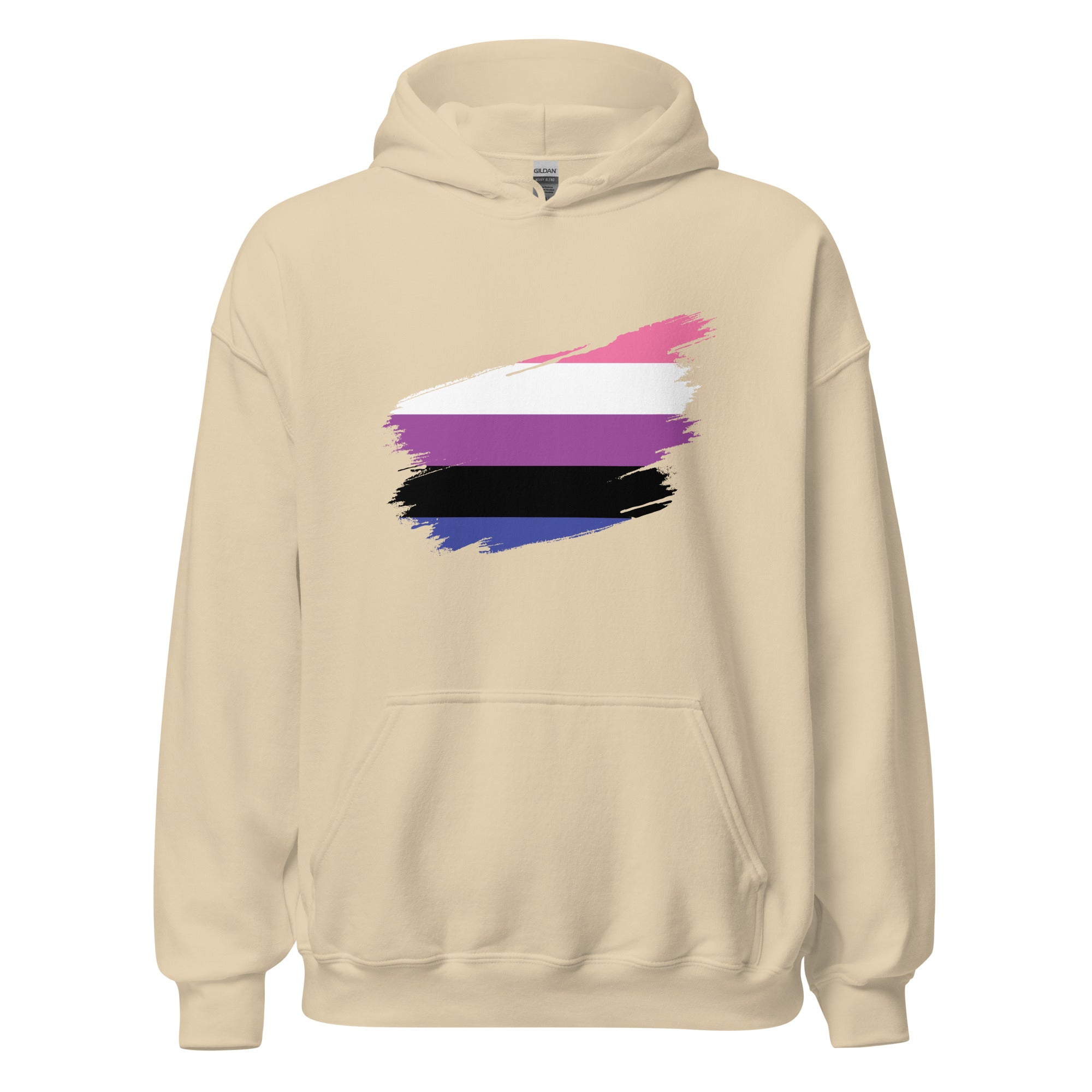 Unisex Hoodie-Genderfluid Grunge Flag