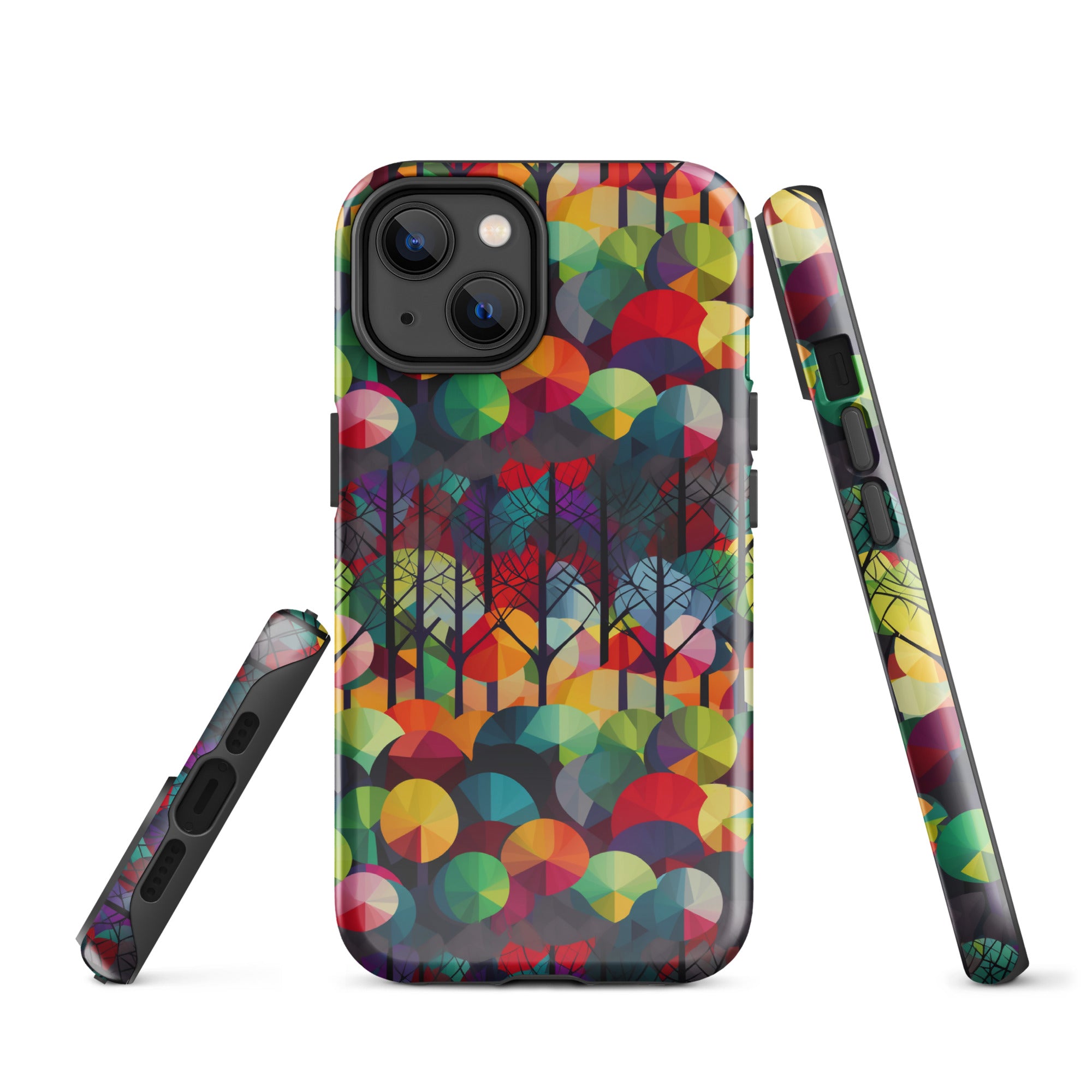 Tough Case for iPhone®- Rainbow Forest Pattern III