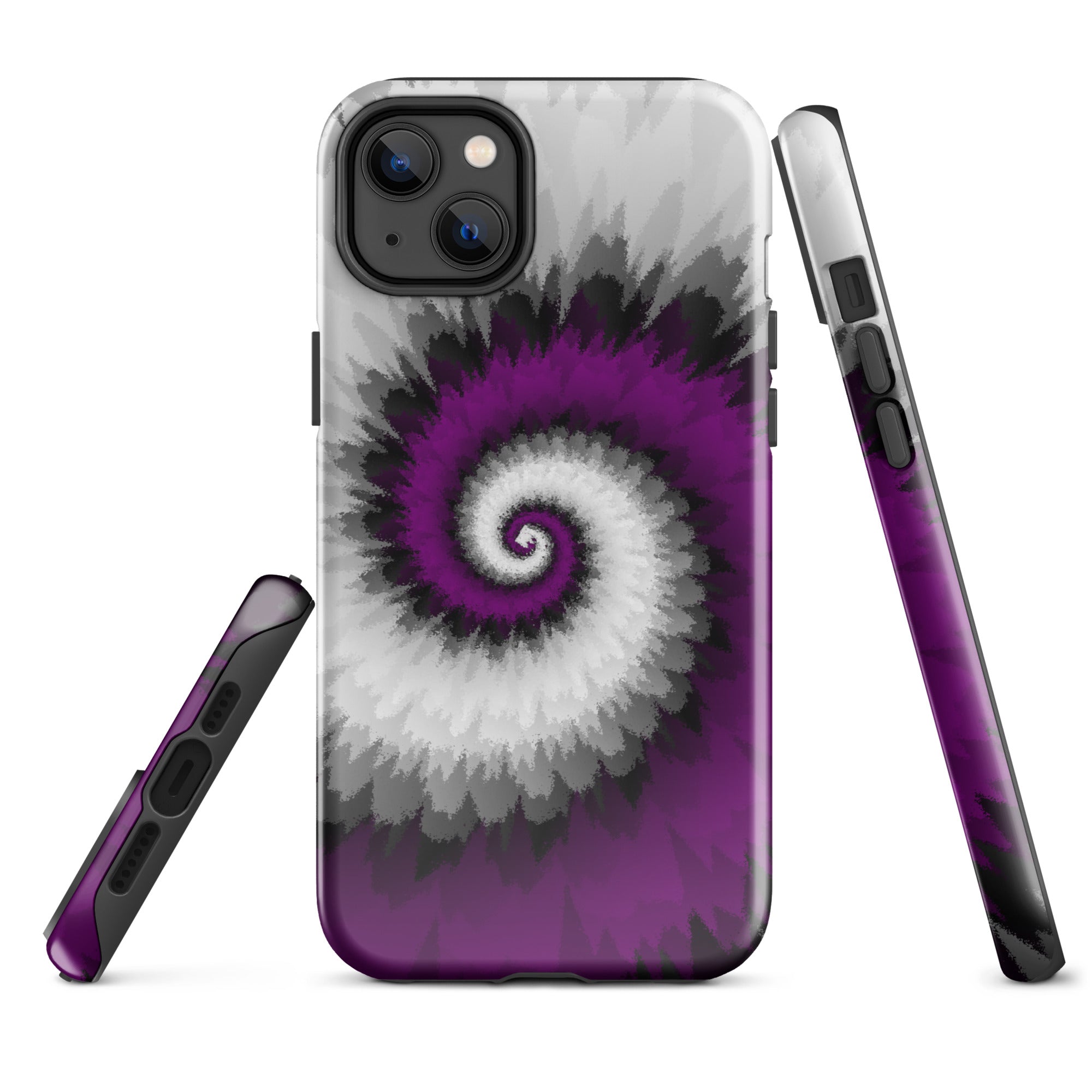 Tough Case for iPhone®-Tie Dye Spiral - Asexual