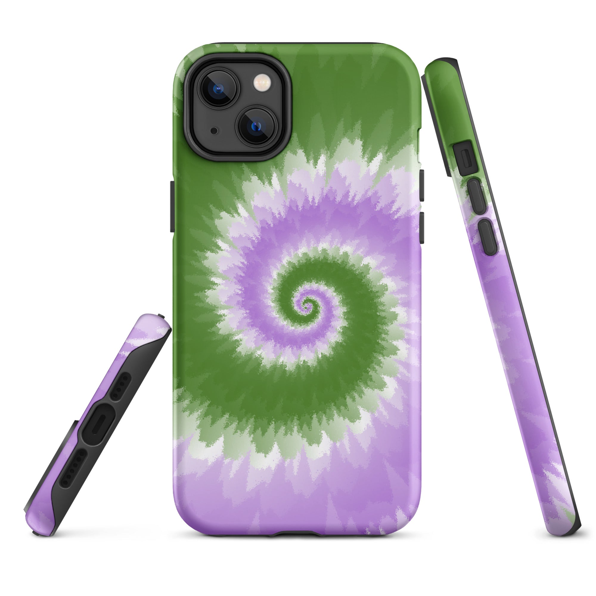 Tough Case for iPhone®-Tie Dye Spiral - Genderqueer