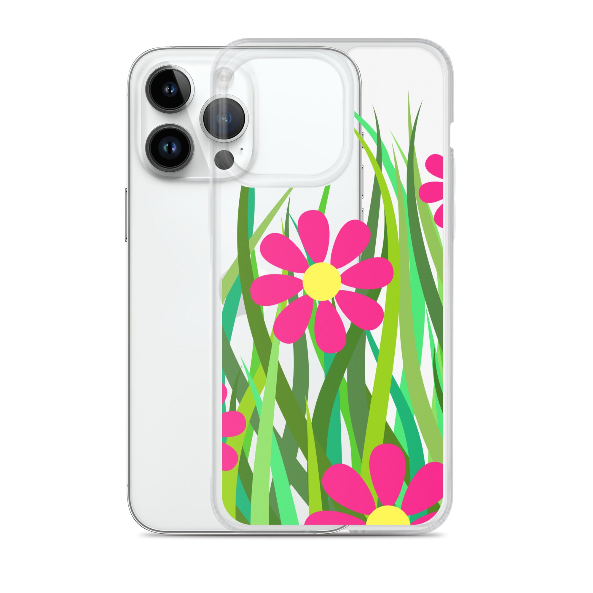 Clear Case for iPhone®- Floral Hedge Design I