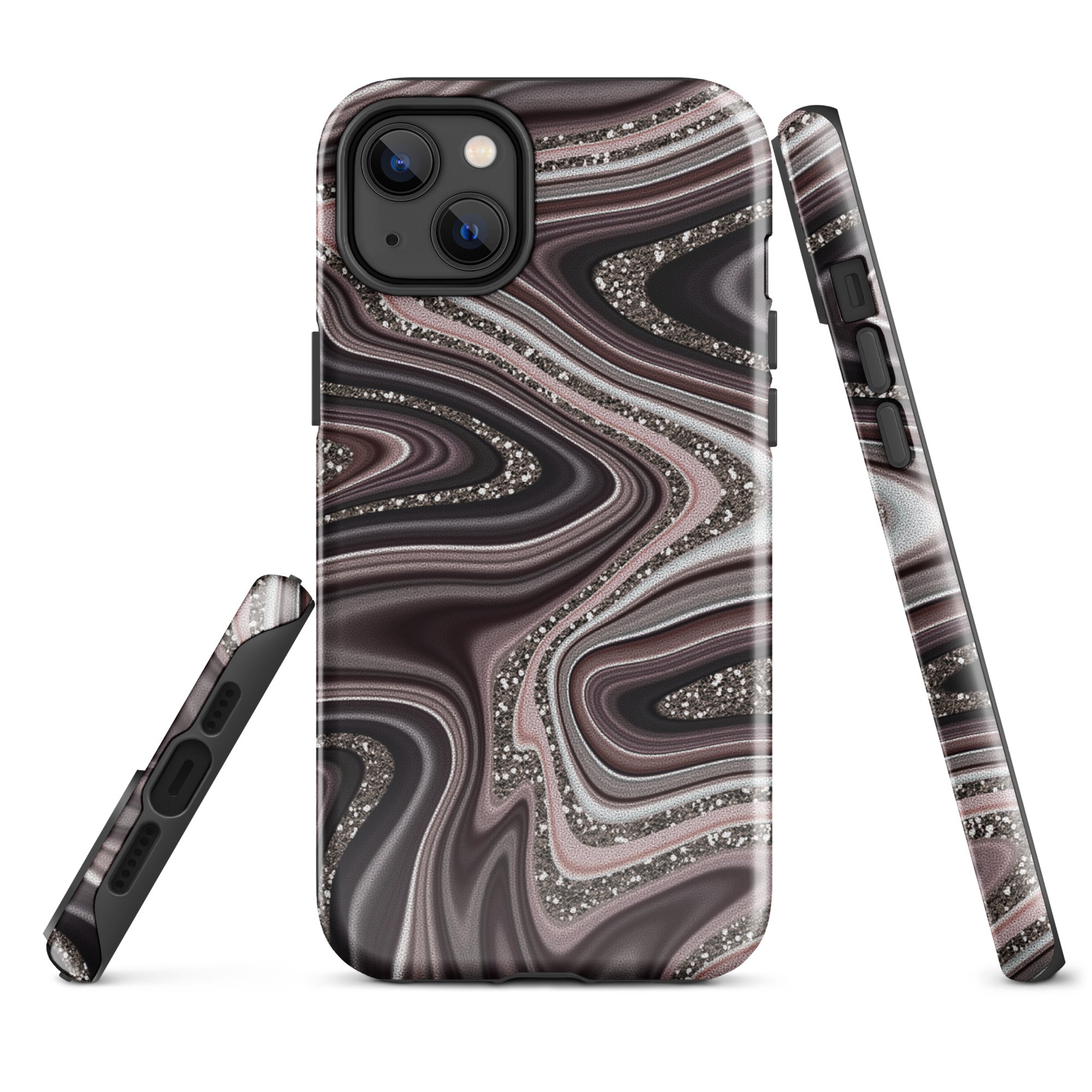 Tough Case for iPhone®- Abstract Leather