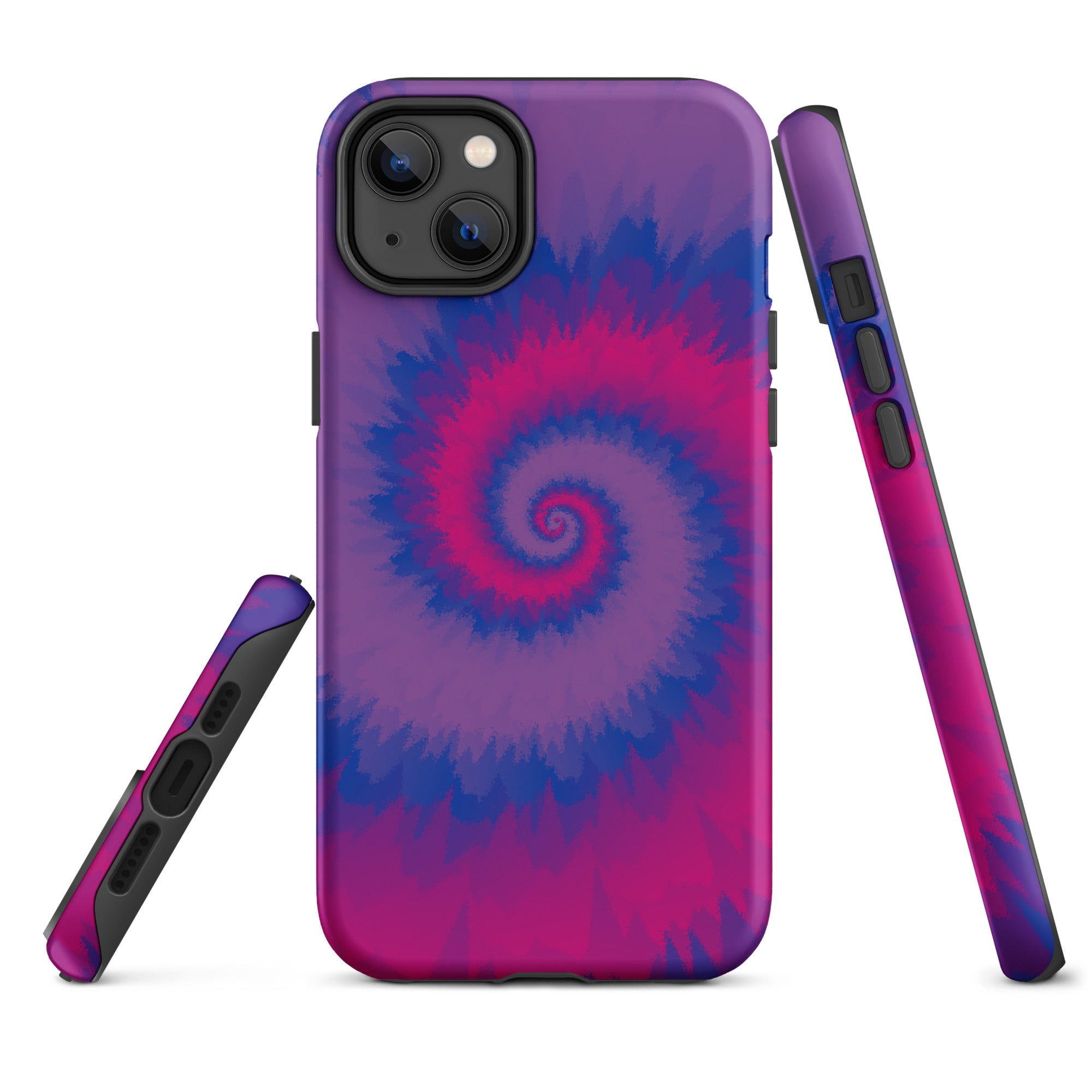 Tough Case for iPhone®-Tie Dye Spiral - Bisexual