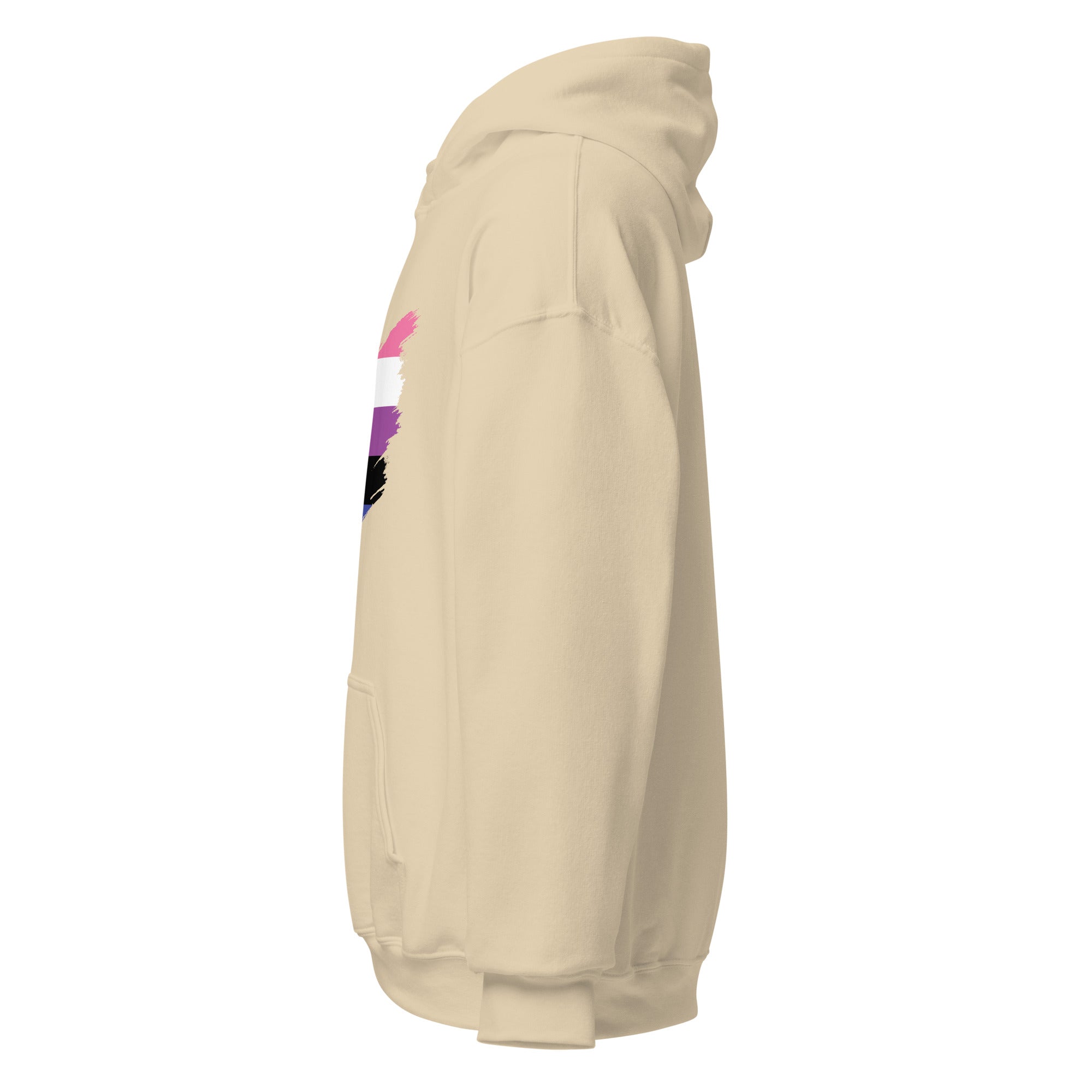 Unisex Hoodie-Genderfluid Grunge Flag