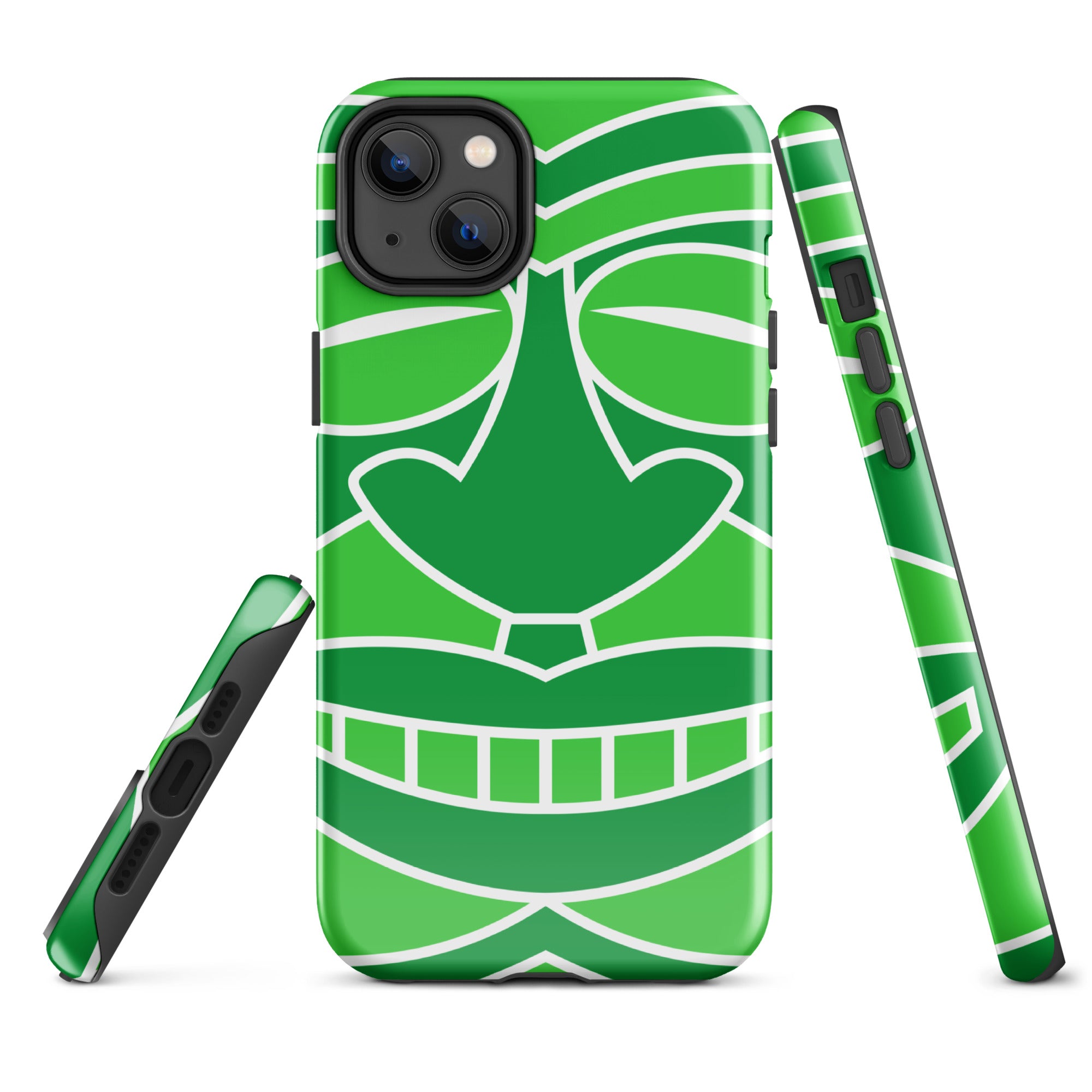 Tough Case for iPhone®- Totem Mask Green