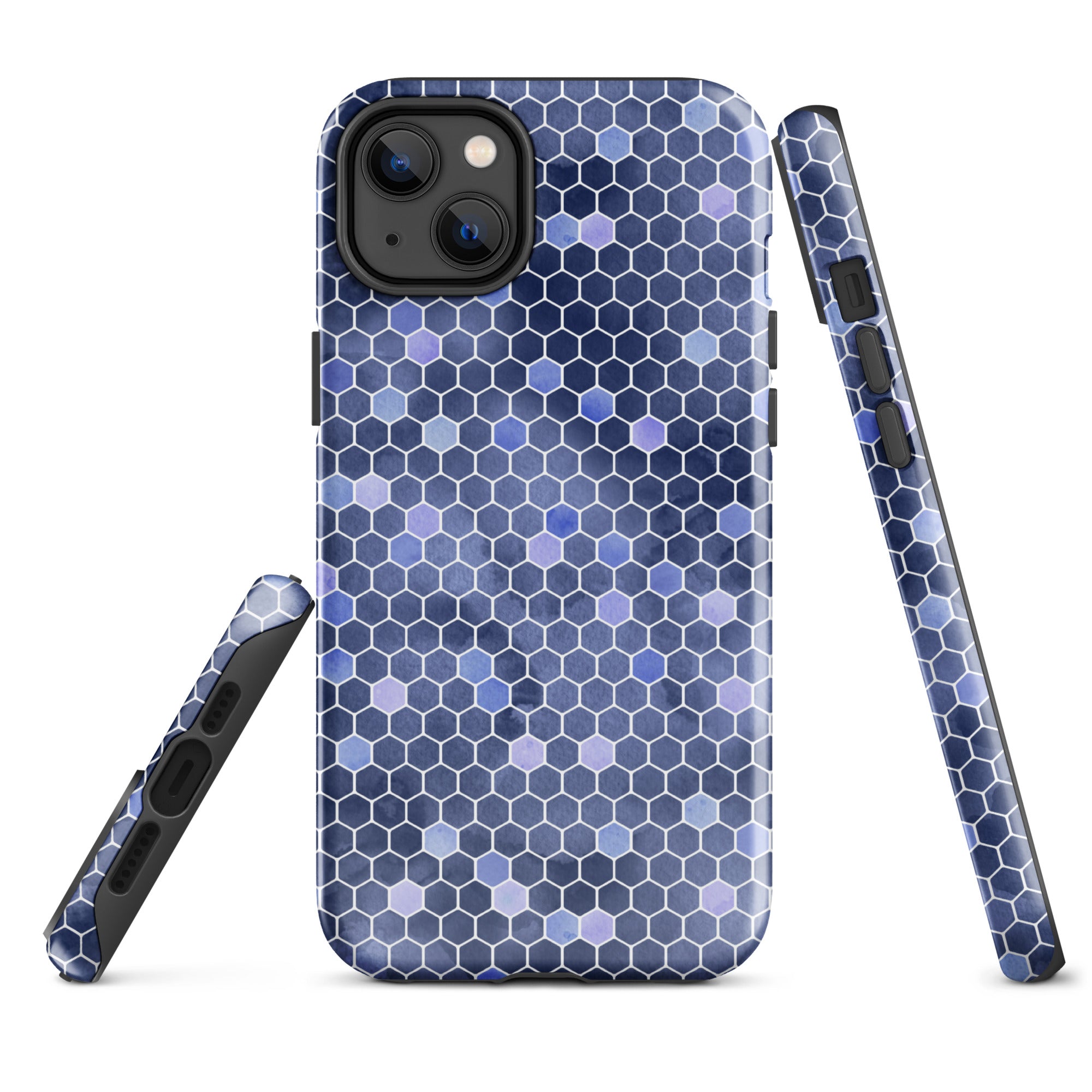 Tough Case for iPhone®- Honeycomb Blue