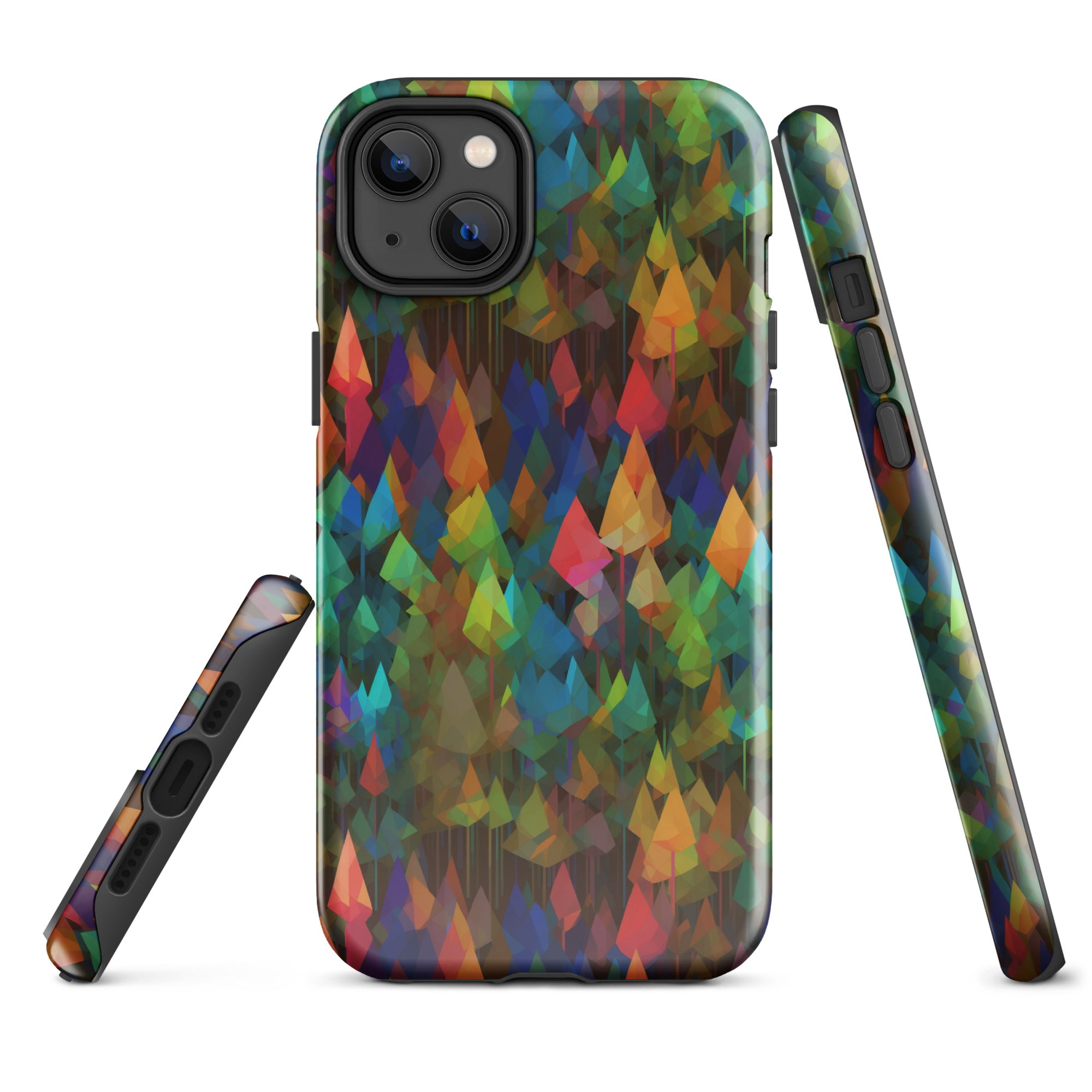 Tough Case for iPhone®- Rainbow Forest Pattern II