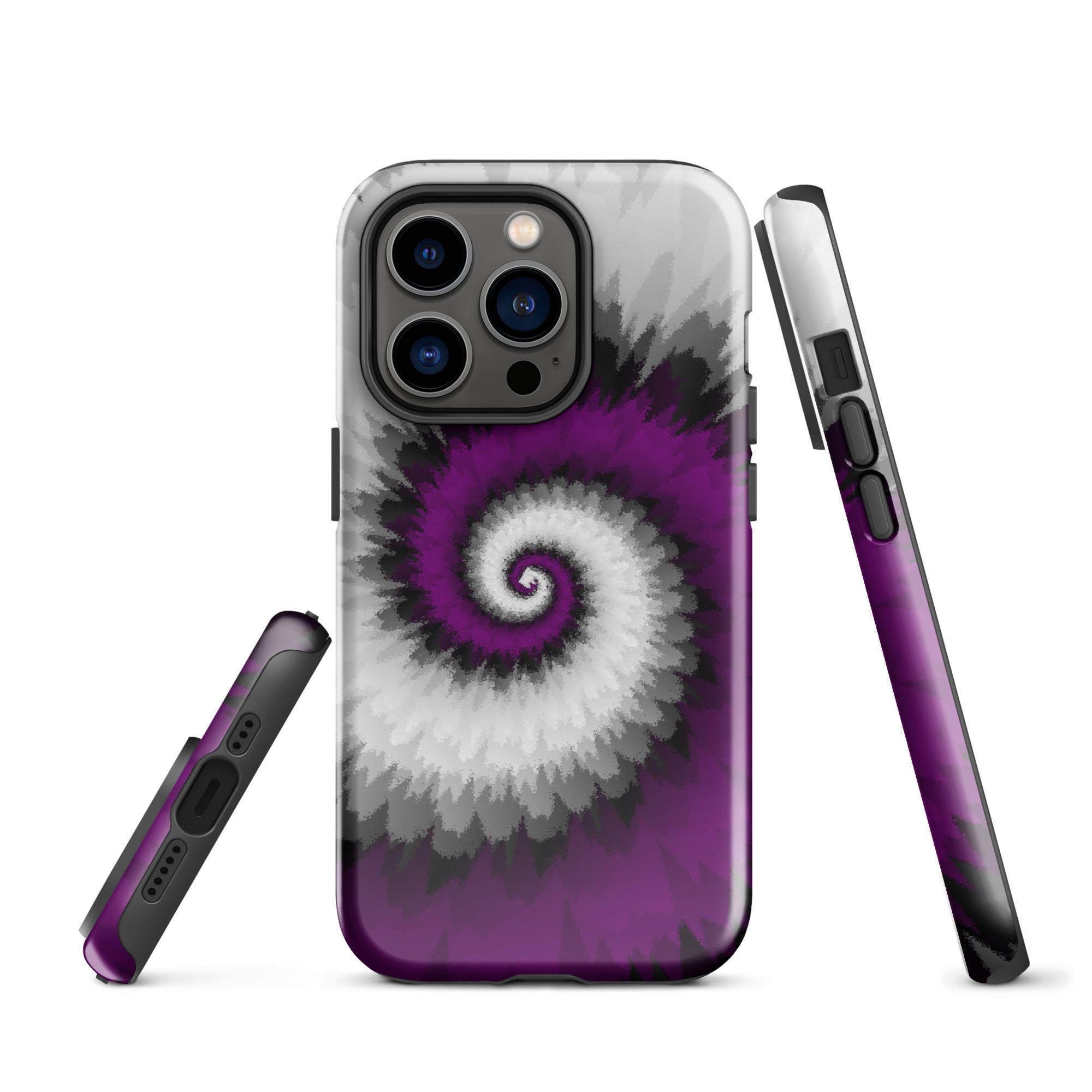 Tough Case for iPhone®-Tie Dye Spiral - Asexual