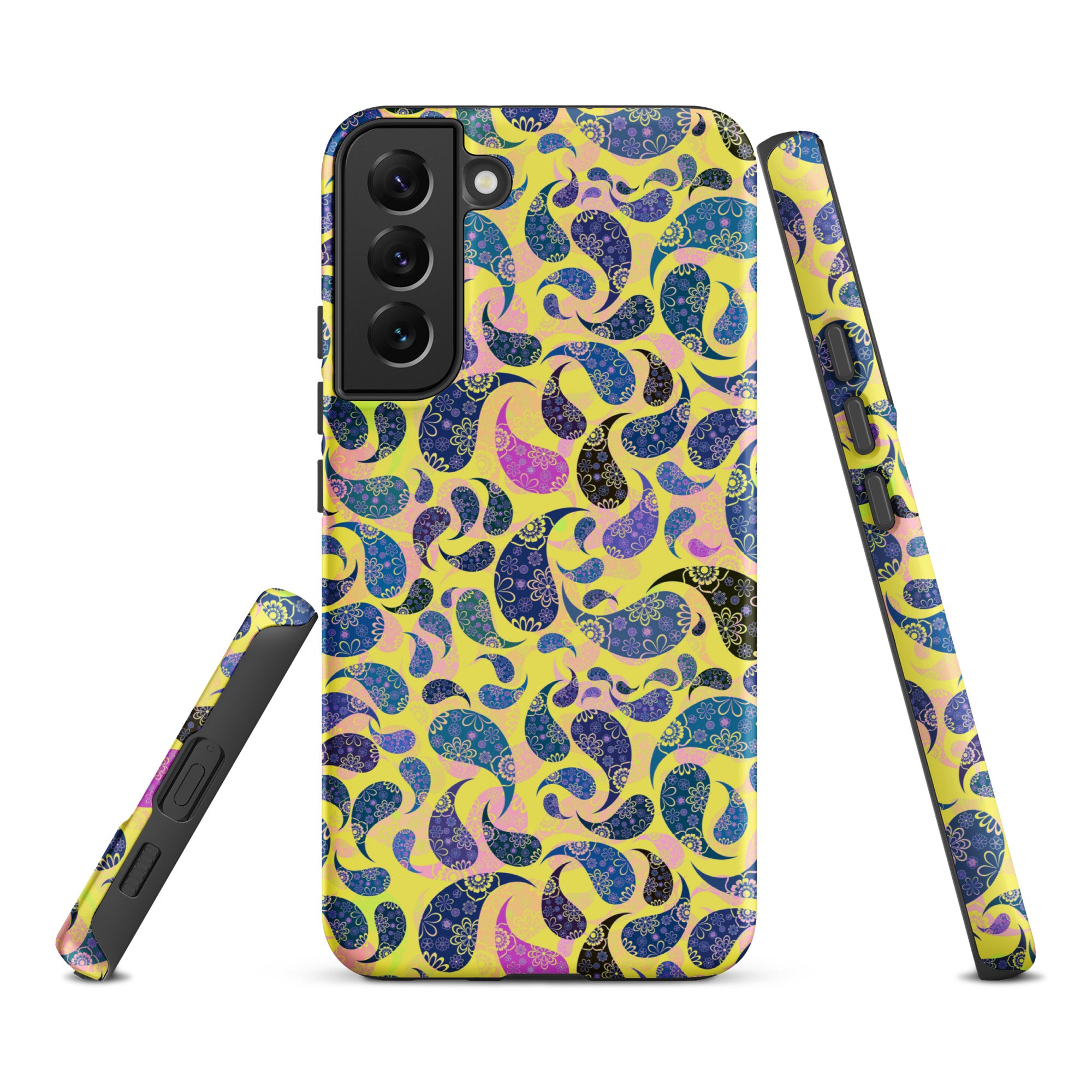 Tough case for Samsung®- Paisley Dark Yellow