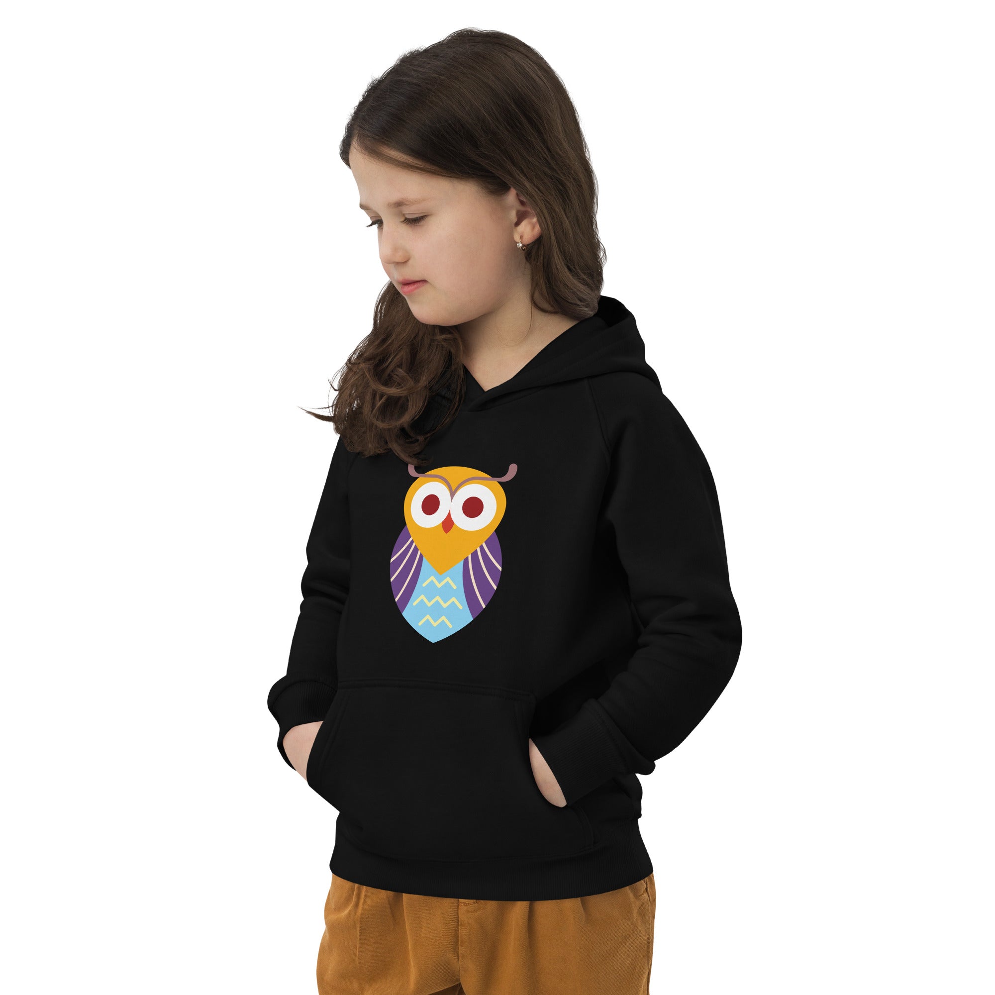 Kids eco hoodie-Owl I