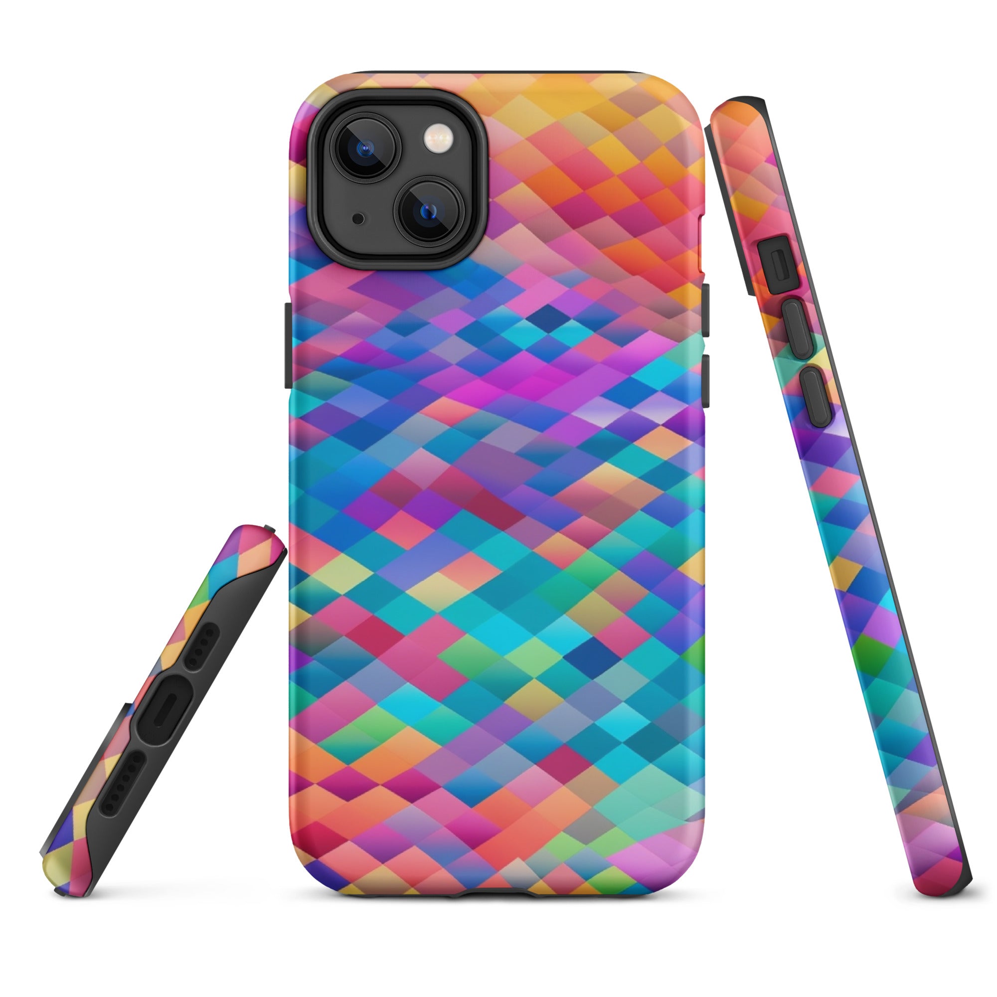 Tough Case for iPhone®- Rainbow Cloud Pattern IV