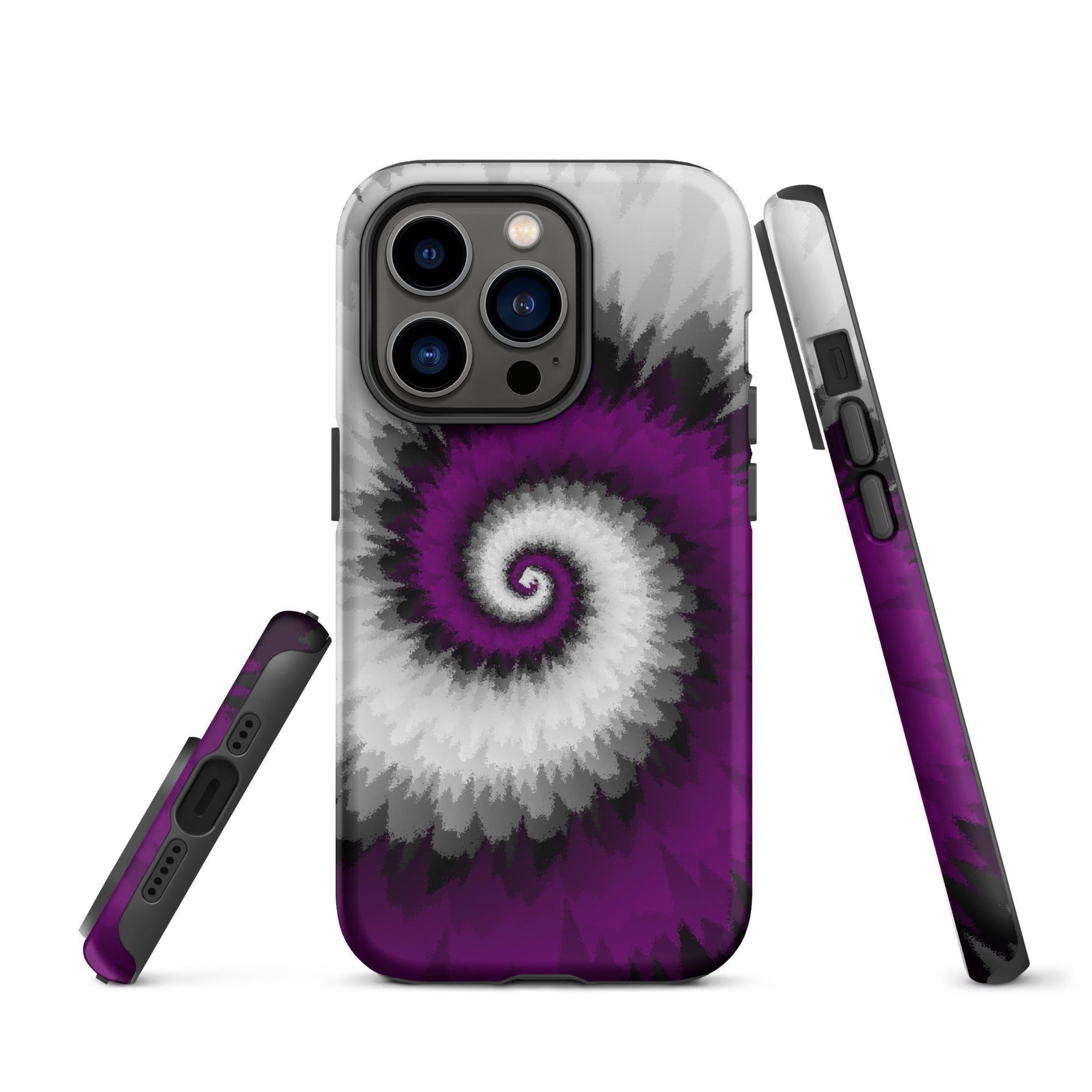 Tough Case for iPhone®-Tie Dye Spiral - Asexual