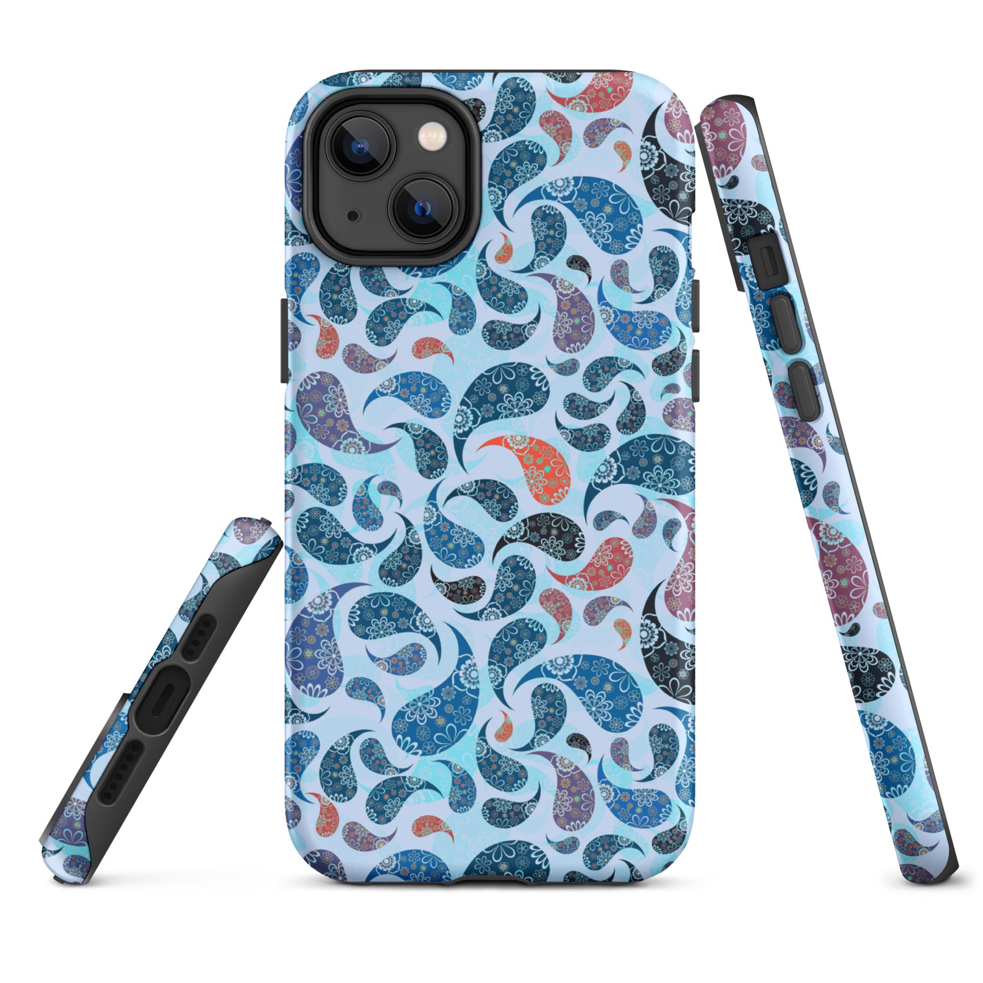 Tough Case for iPhone®- Paisley Blue