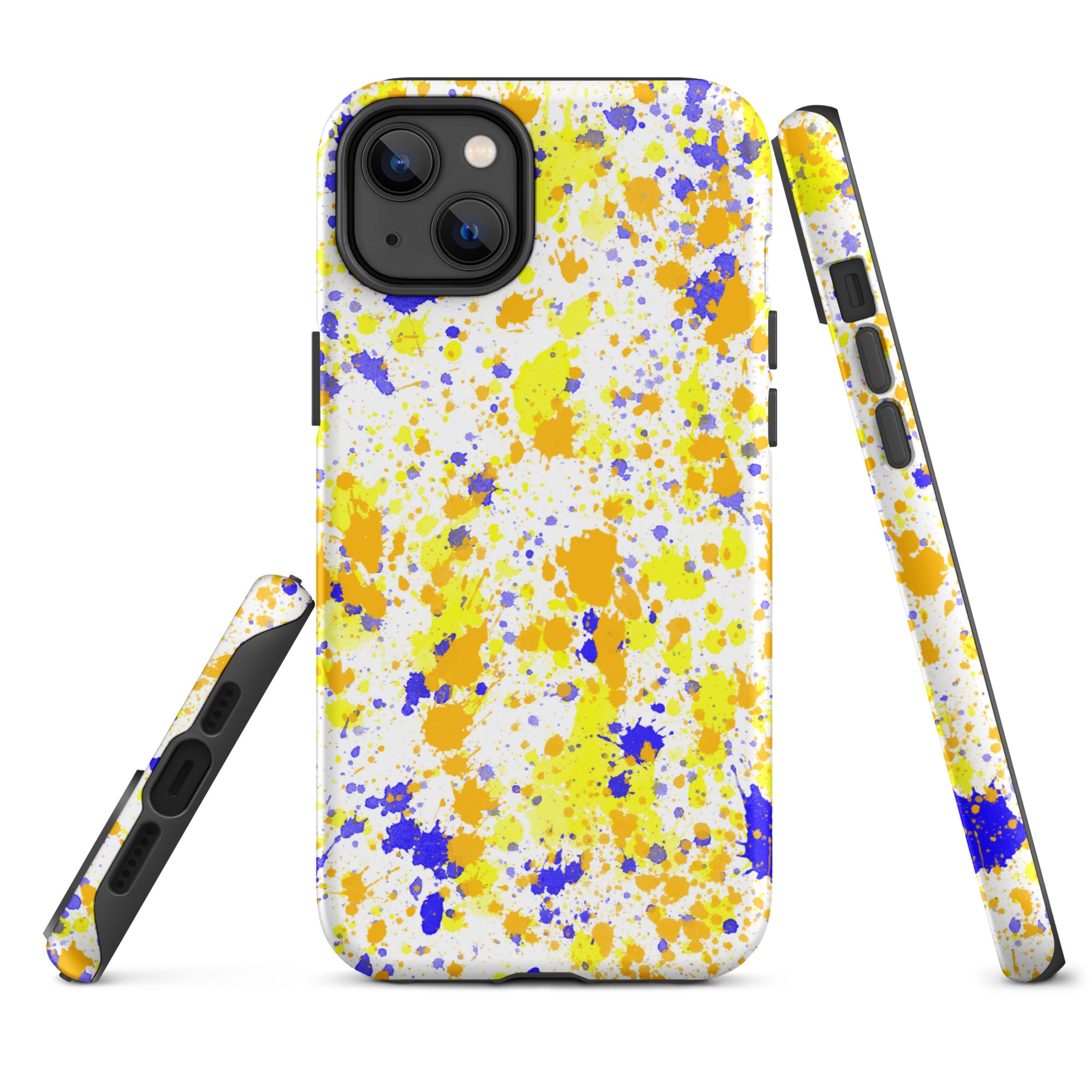 Tough Case for iPhone®- Paint Splatter Yellow