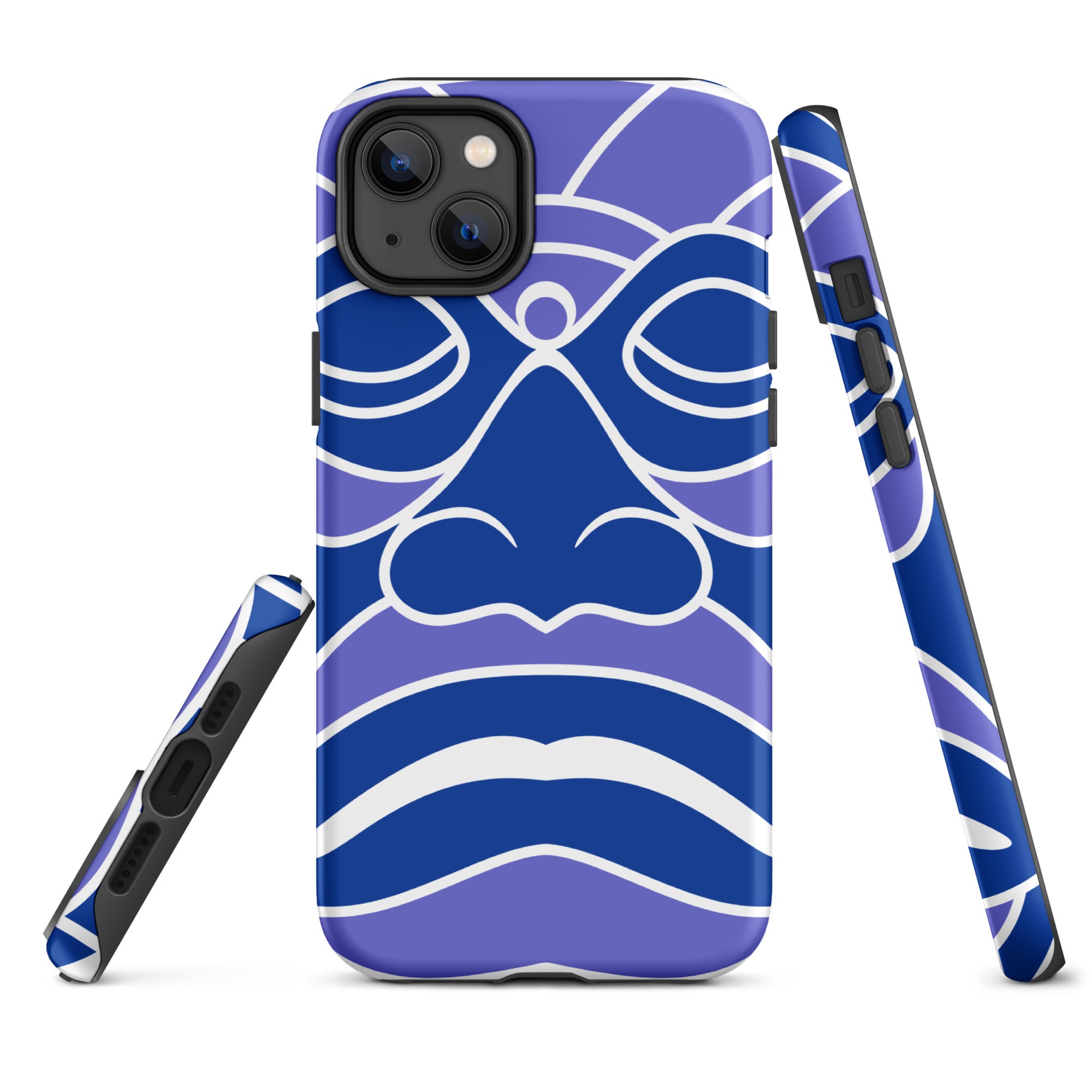 Tough Case for iPhone®- Totem Mask Blue
