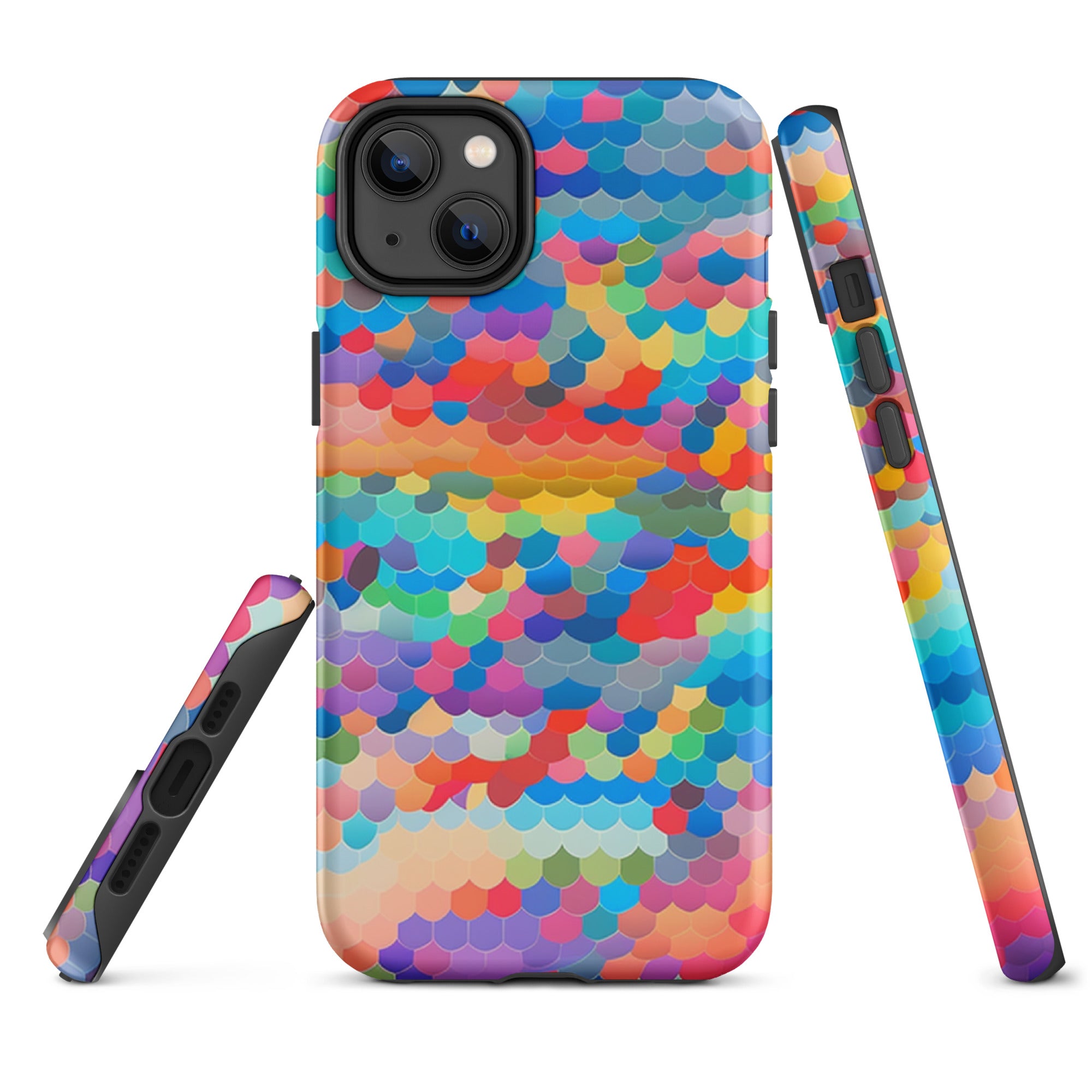 Tough Case for iPhone®- Rainbow Cloud Pattern III