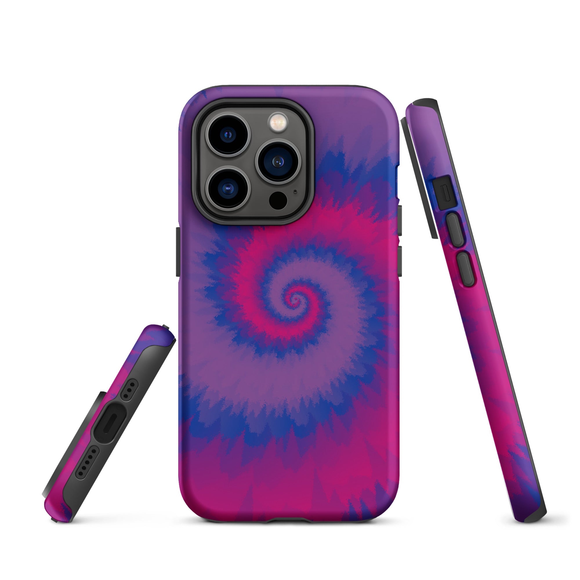 Tough Case for iPhone®-Tie Dye Spiral - Bisexual