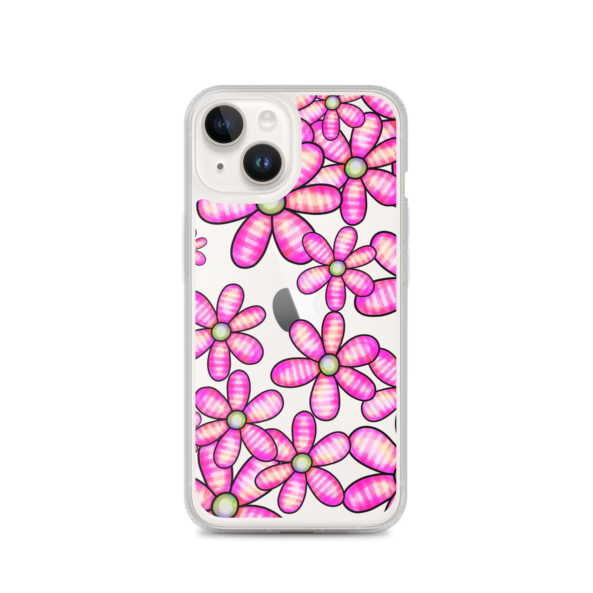 Clear Case for iPhone®- Floral Doodle Design II