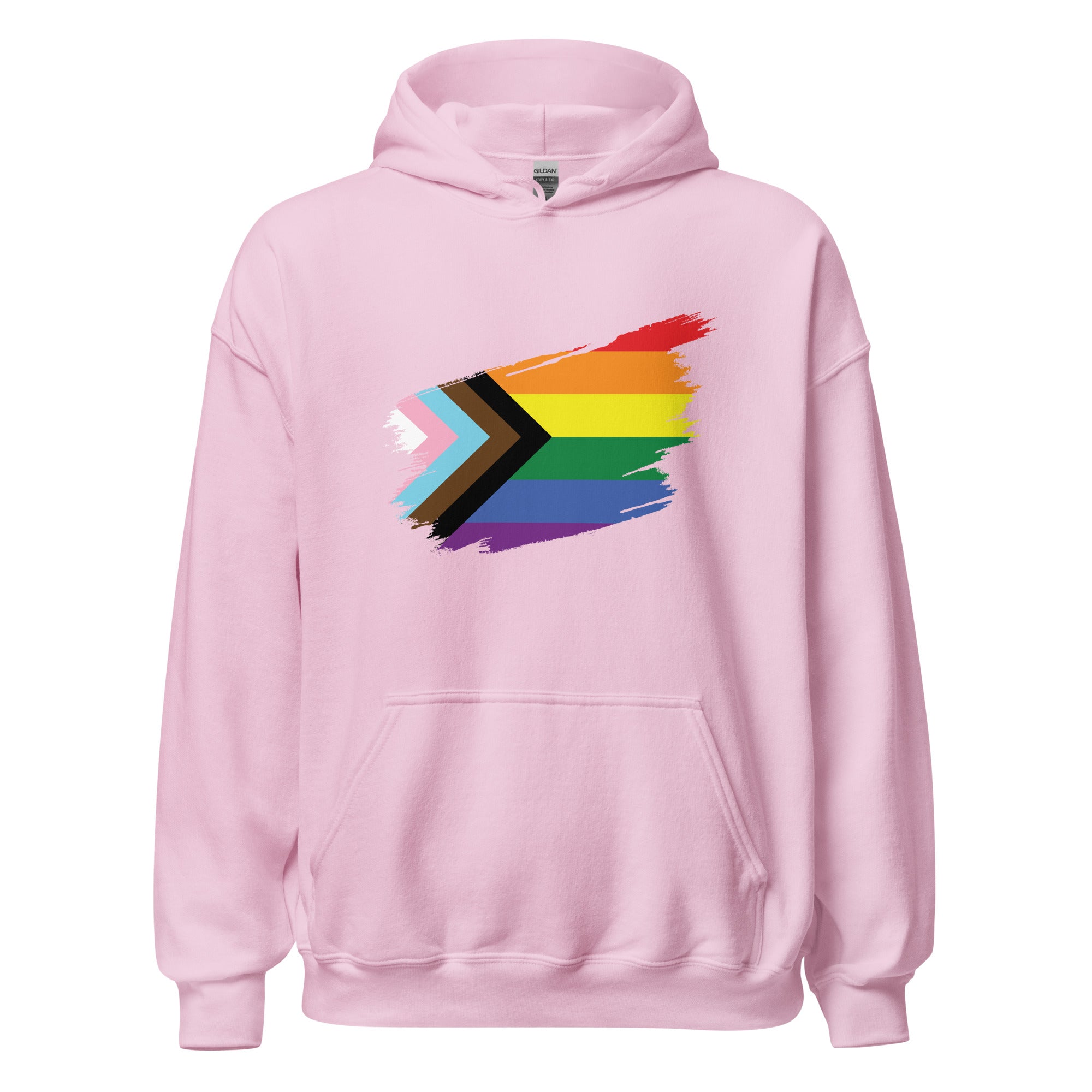 Unisex Hoodie-Progress Pride Grunge Flag