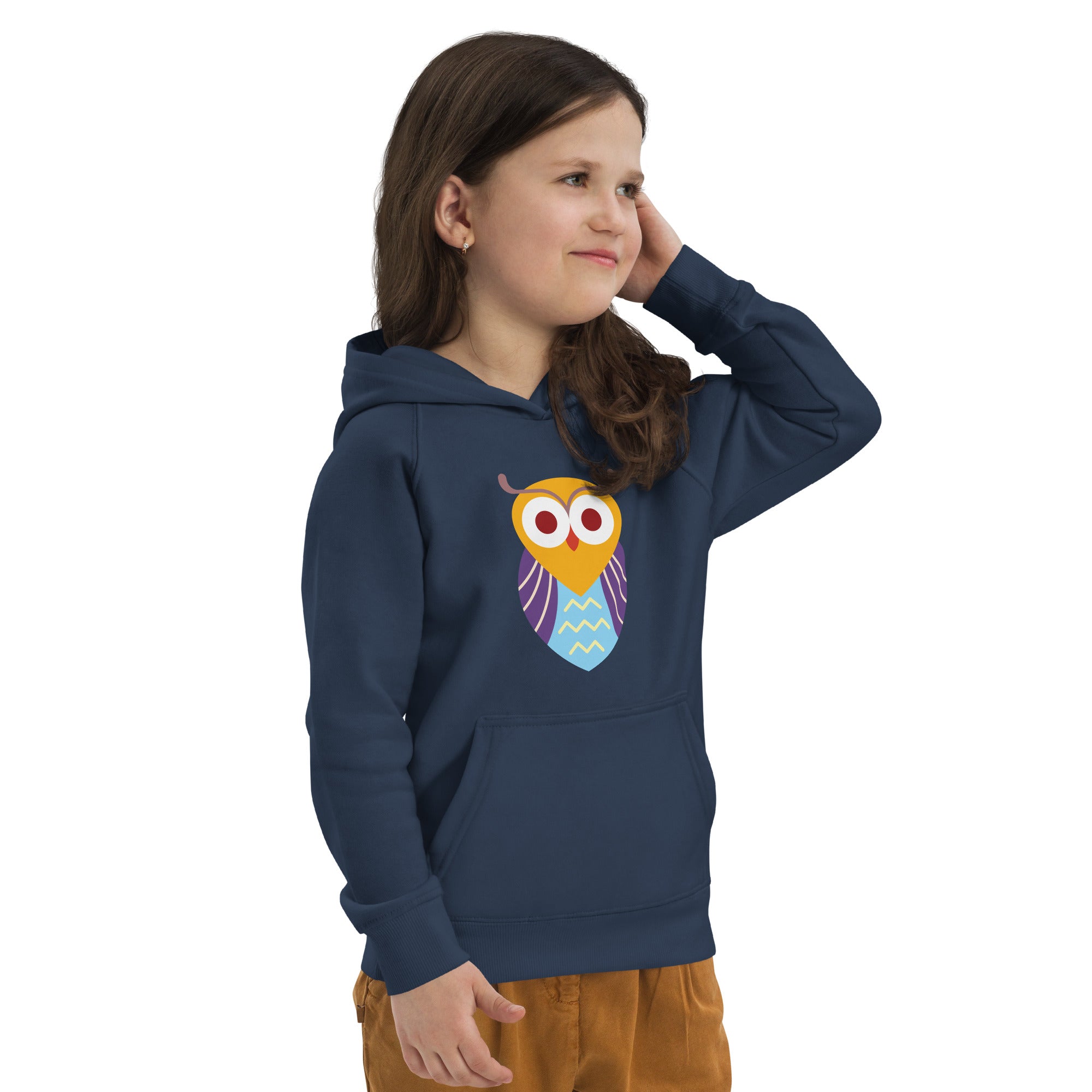 Kids eco hoodie-Owl I