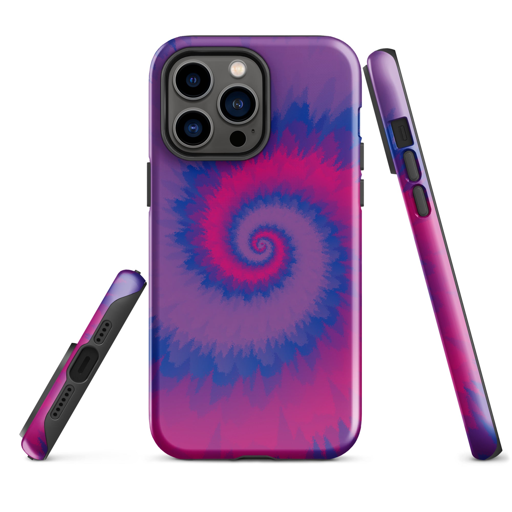 Tough Case for iPhone®-Tie Dye Spiral - Bisexual