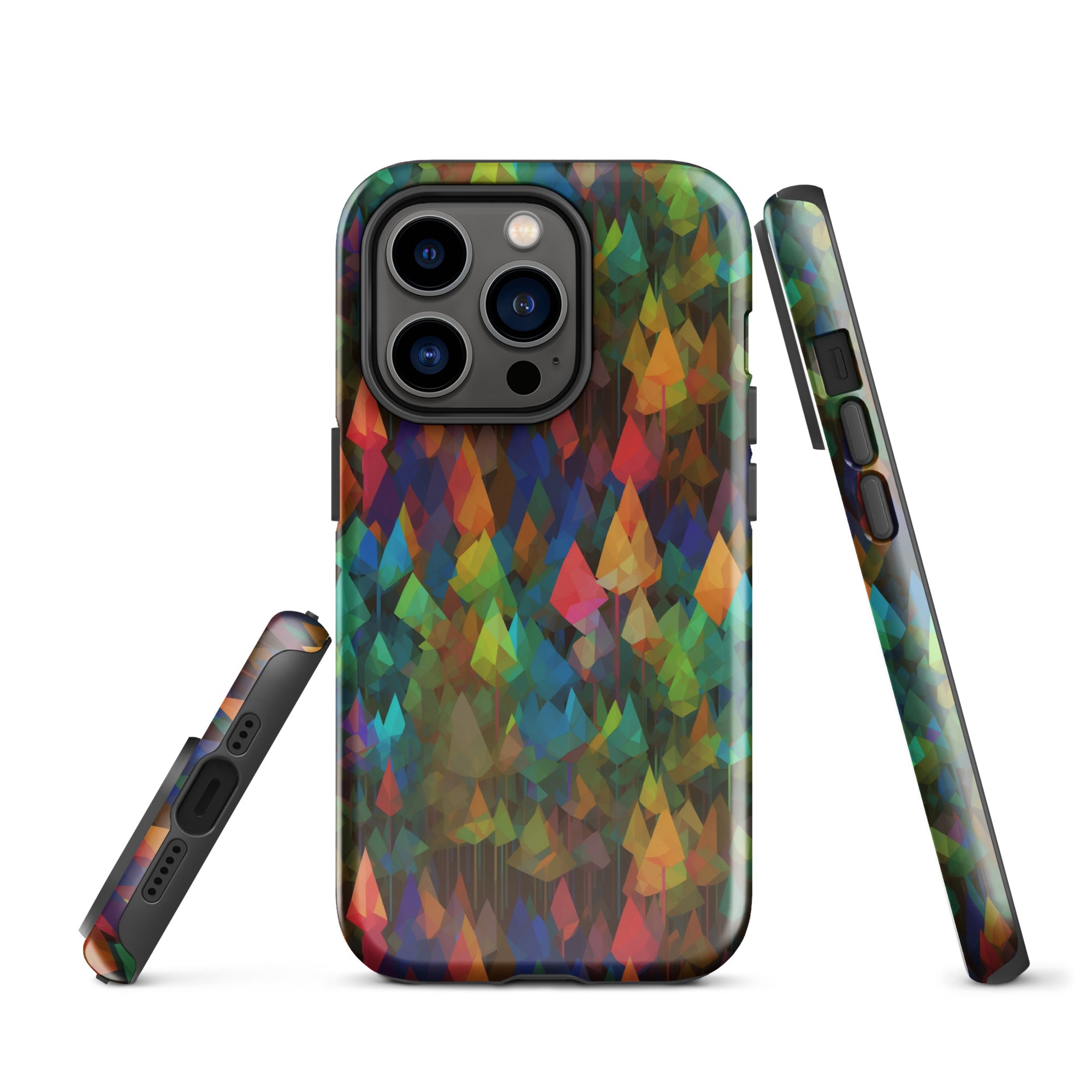 Tough Case for iPhone®- Rainbow Forest Pattern II