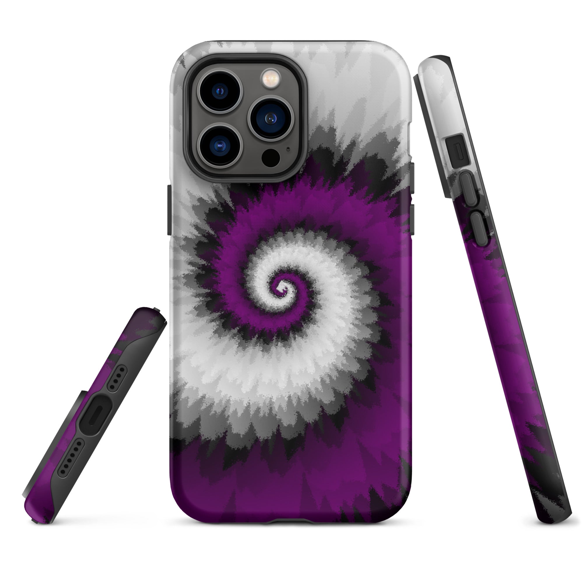 Tough Case for iPhone®-Tie Dye Spiral - Asexual