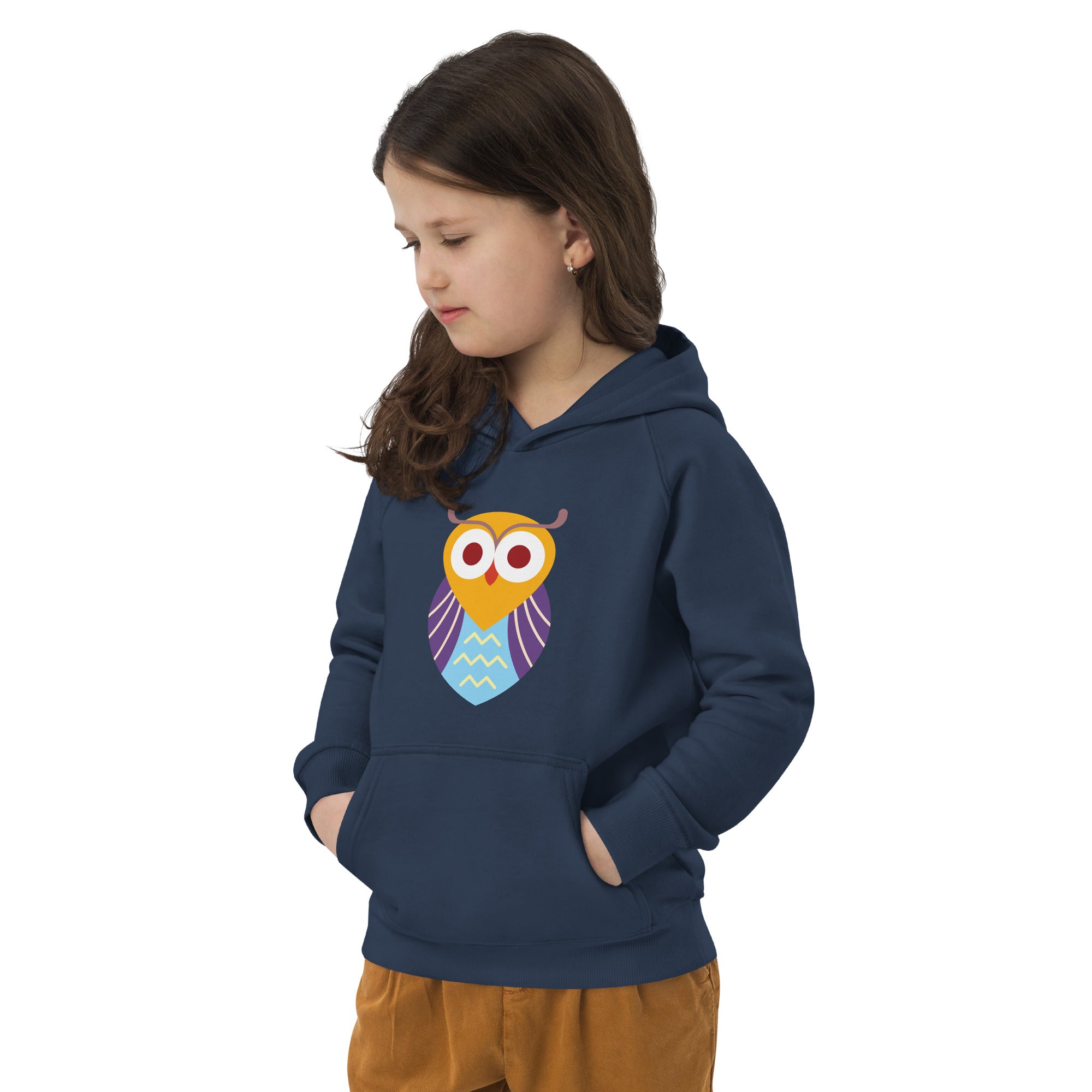 Kids eco hoodie-Owl I