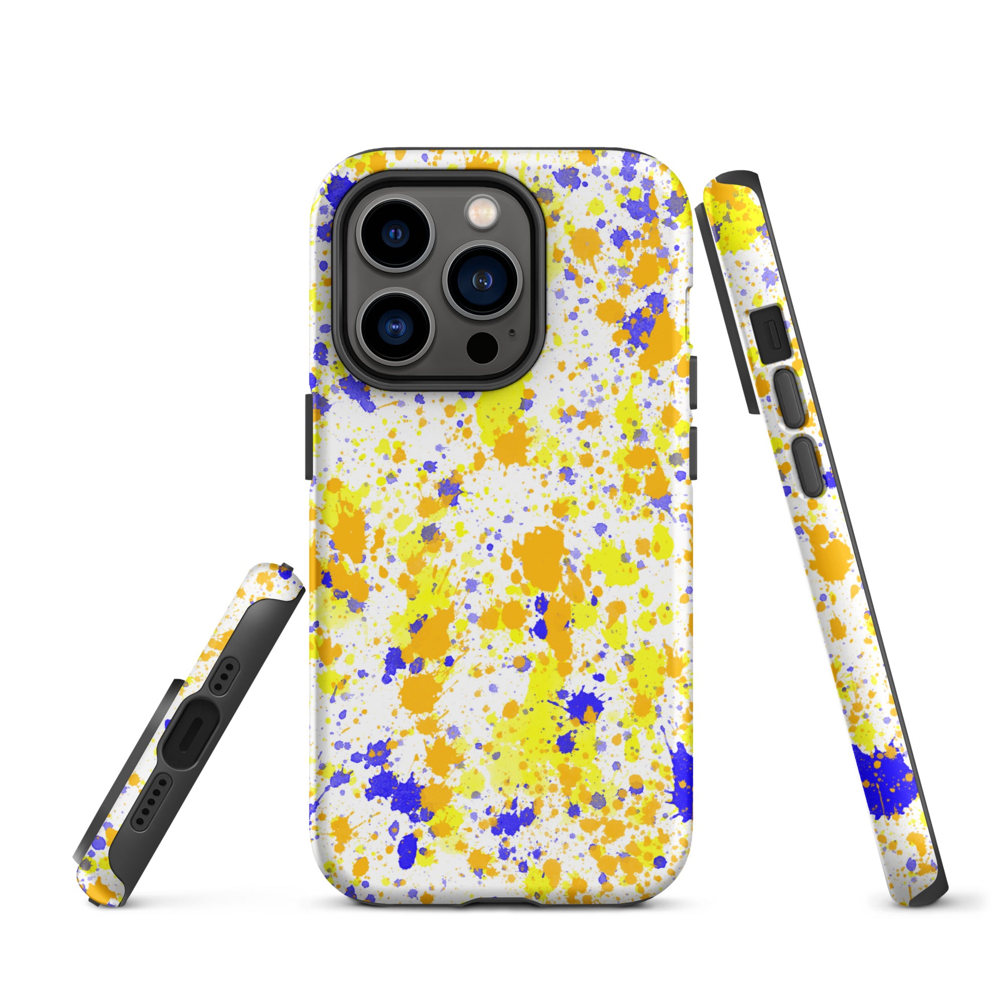 Tough Case for iPhone®- Paint Splatter Yellow