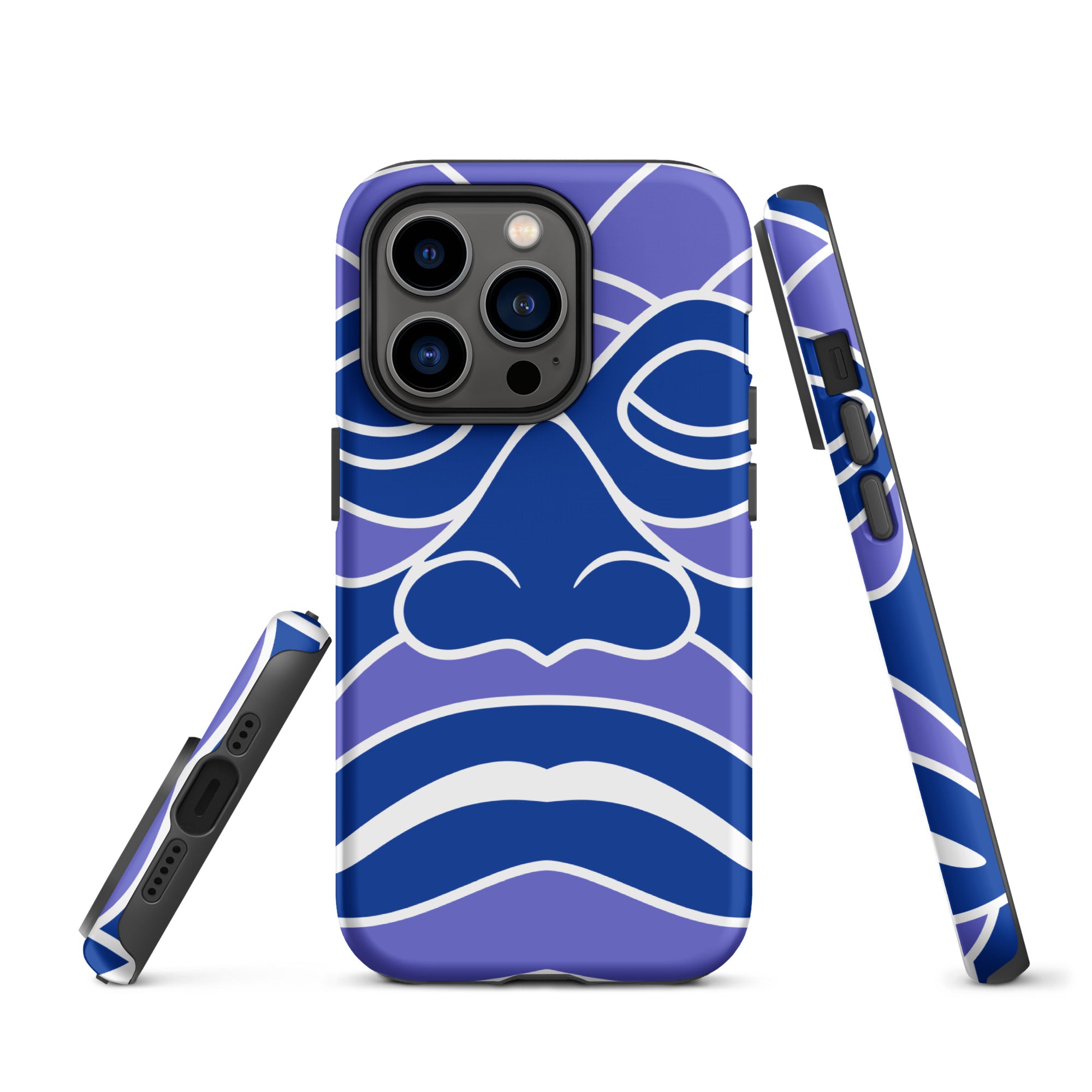 Tough Case for iPhone®- Totem Mask Blue