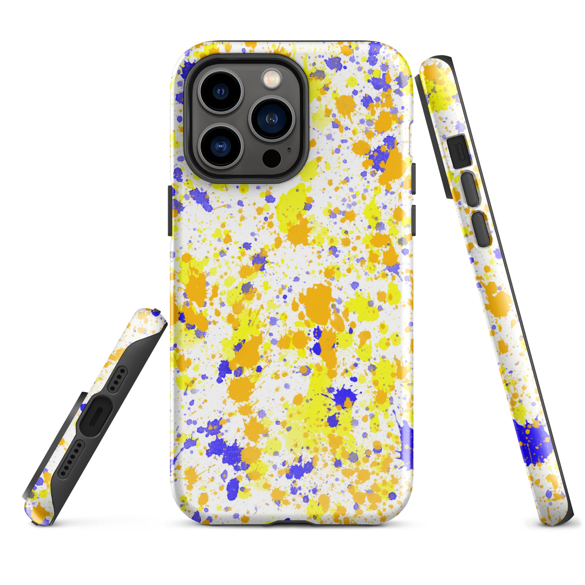 Tough Case for iPhone®- Paint Splatter Yellow