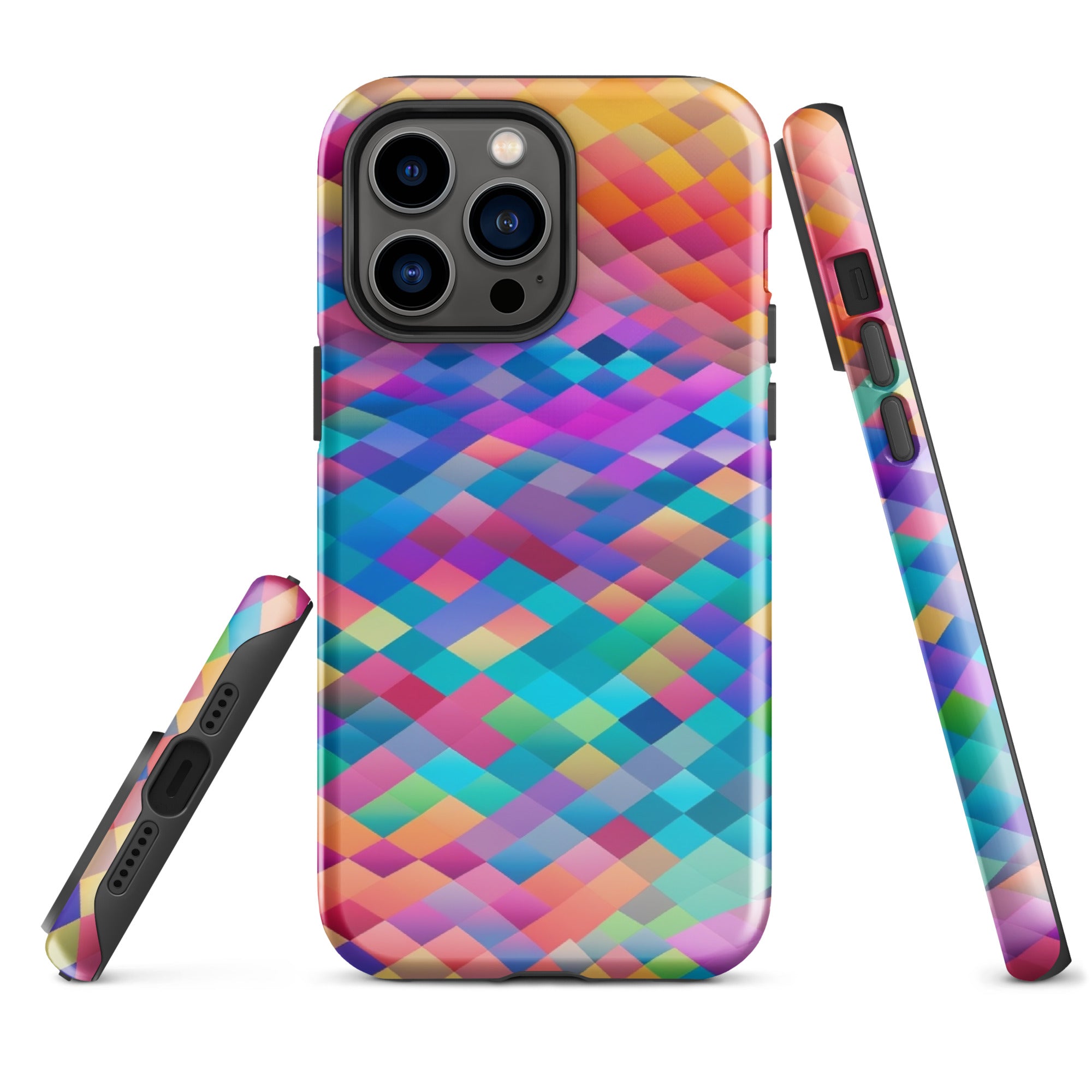 Tough Case for iPhone®- Rainbow Cloud Pattern IV