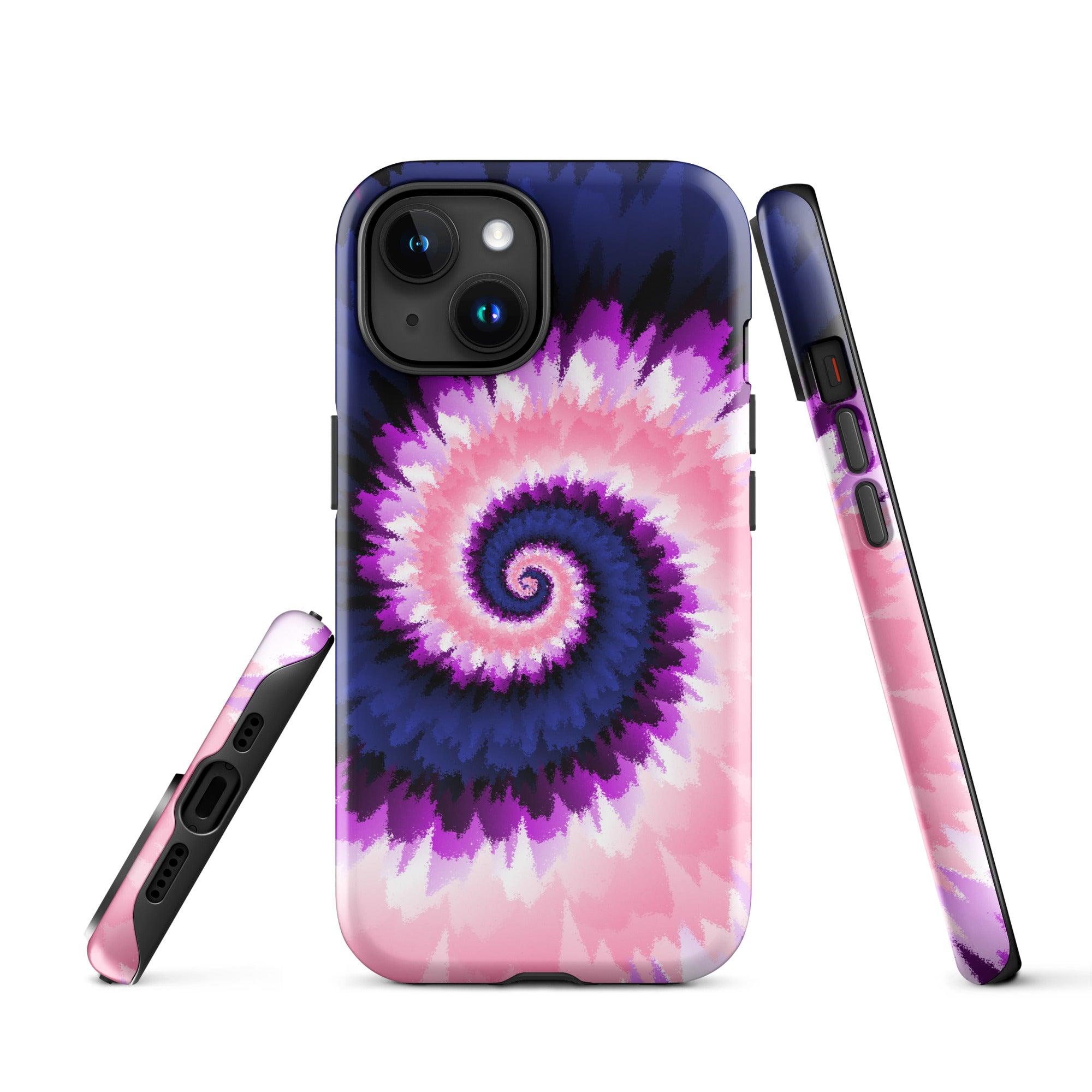 Tough Case for iPhone®-Tie Dye Spiral - Genderfluid