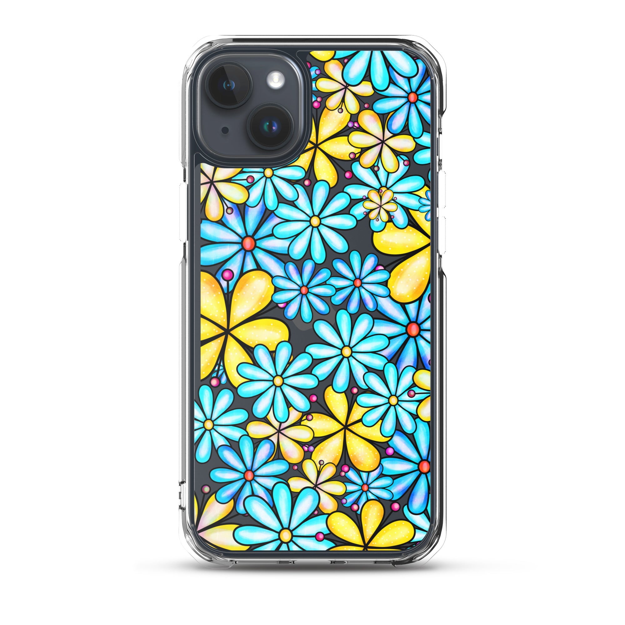 Clear Case for iPhone®- Floral Doodle Design I