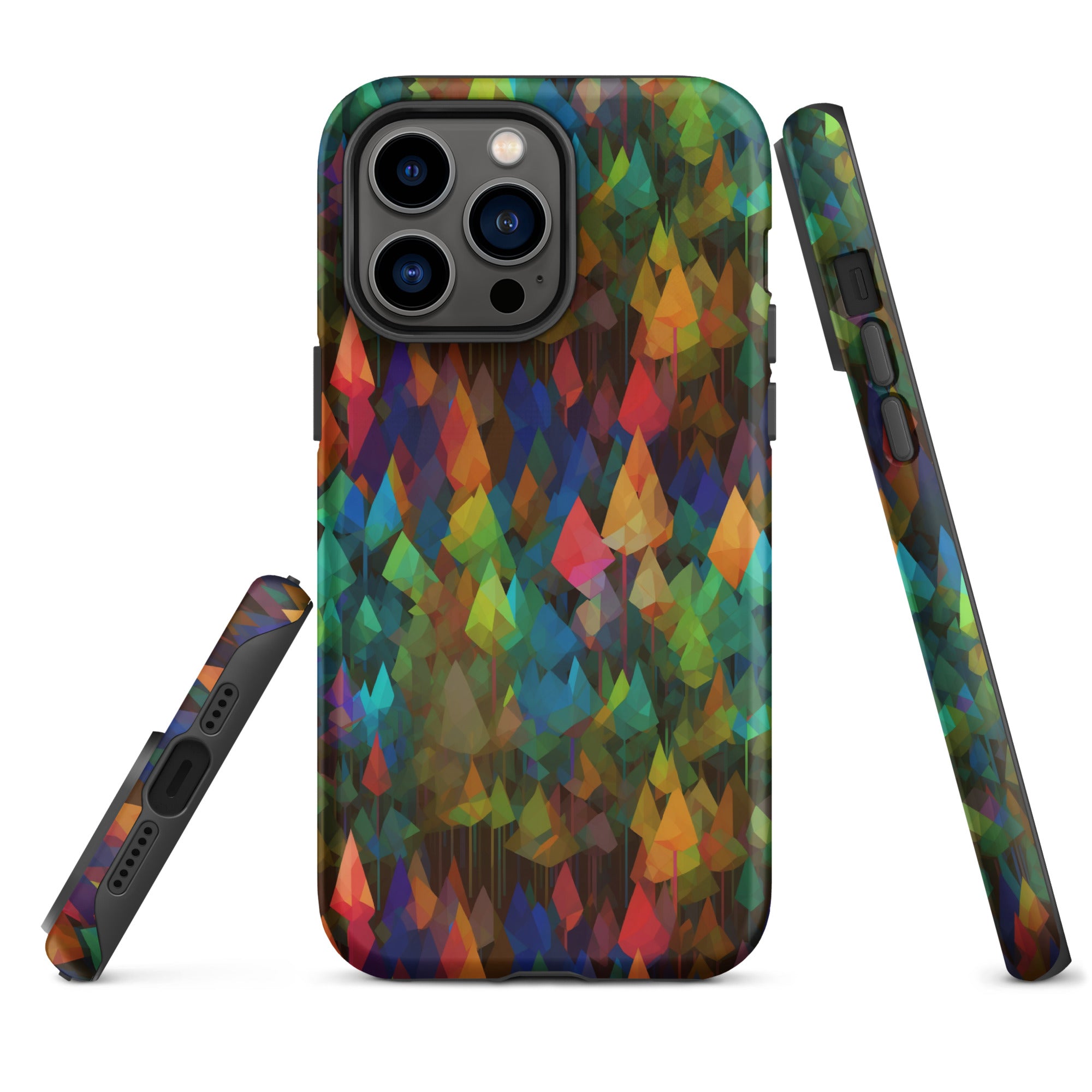 Tough Case for iPhone®- Rainbow Forest Pattern II
