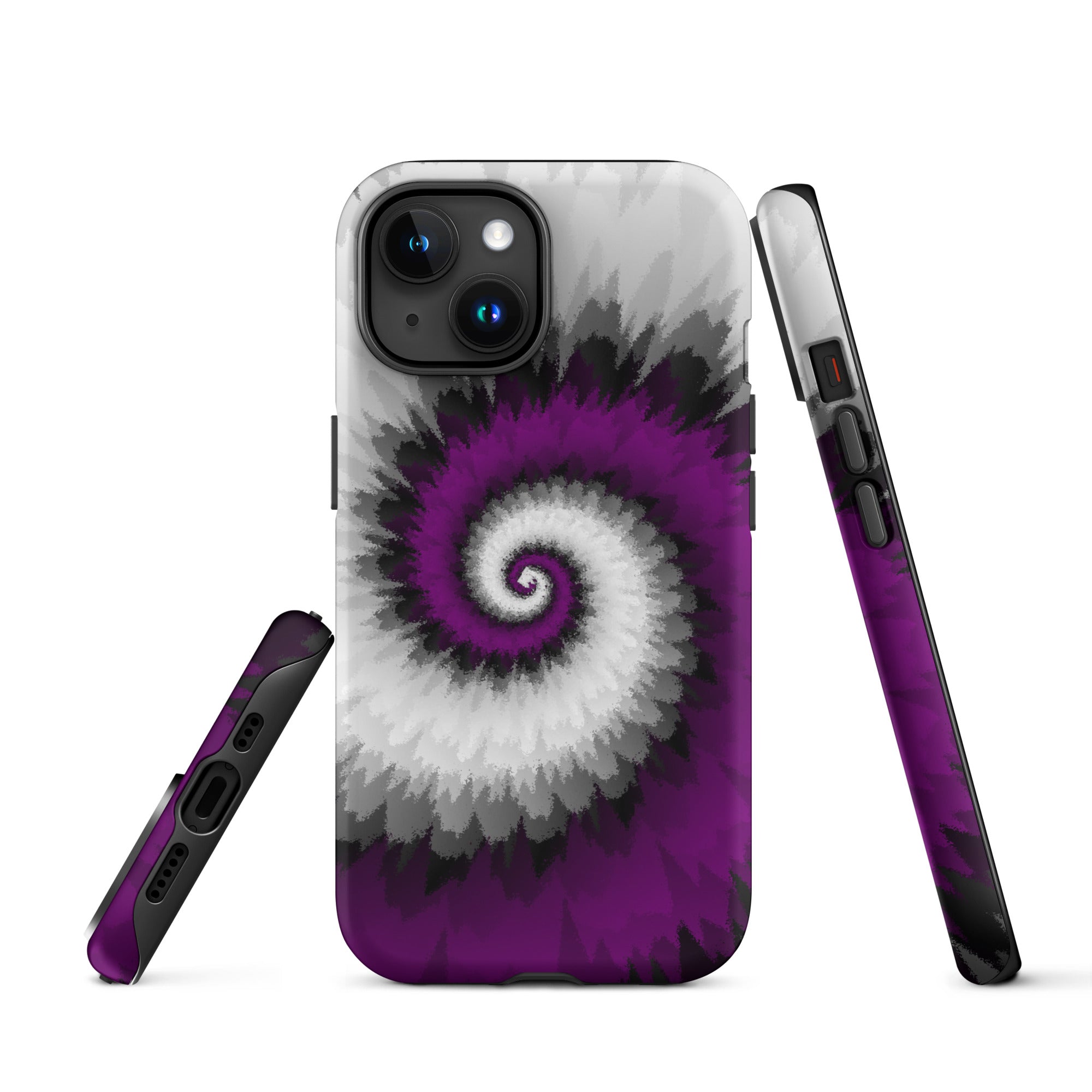 Tough Case for iPhone®-Tie Dye Spiral - Asexual