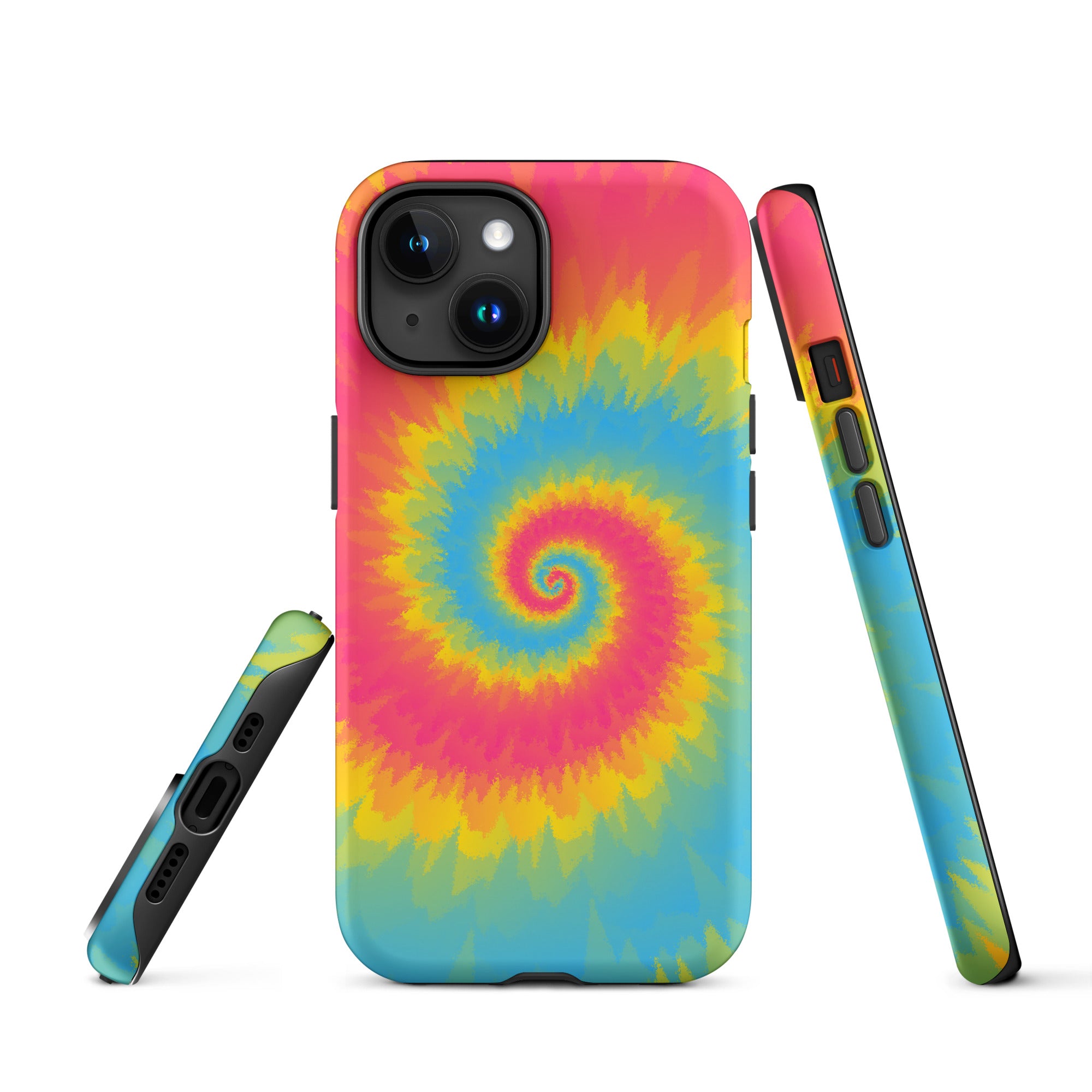 Tough Case for iPhone®-Tie Dye Spiral - Pansexual