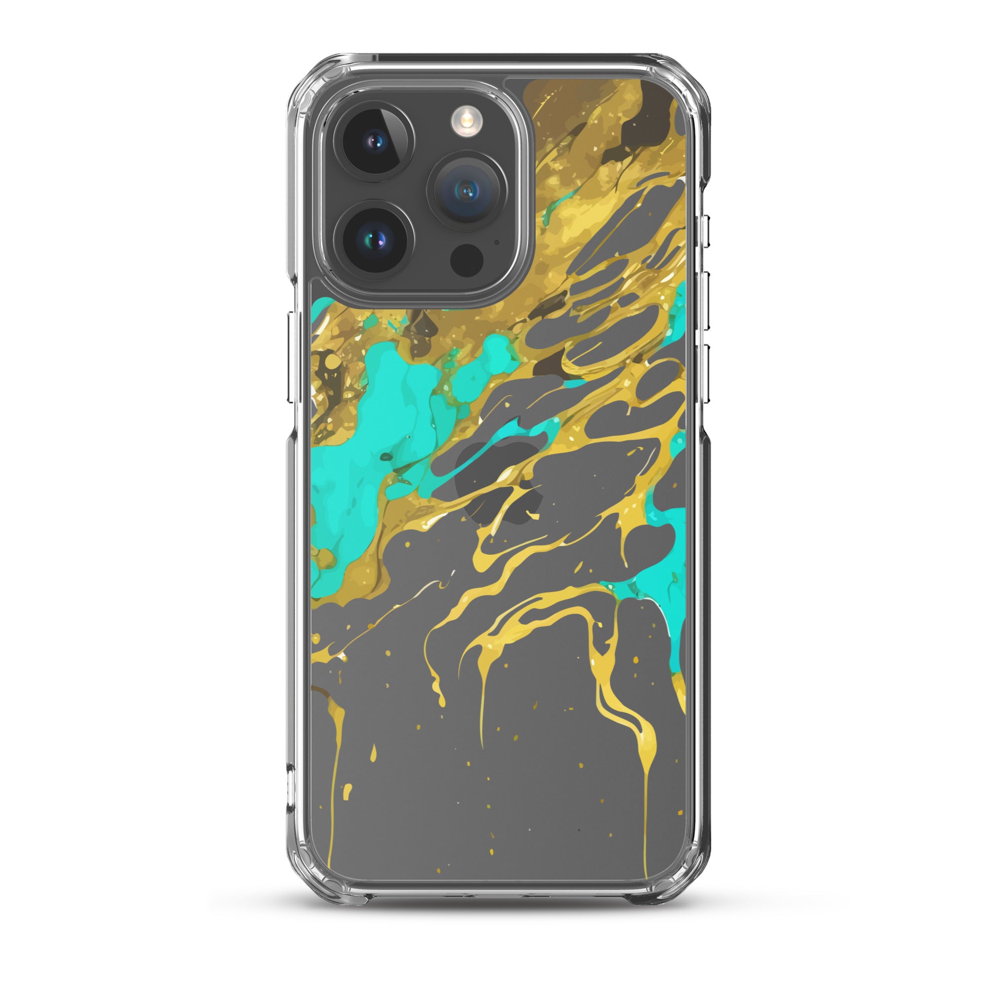 Clear Case for iPhone®- Alchohol Ink Design I