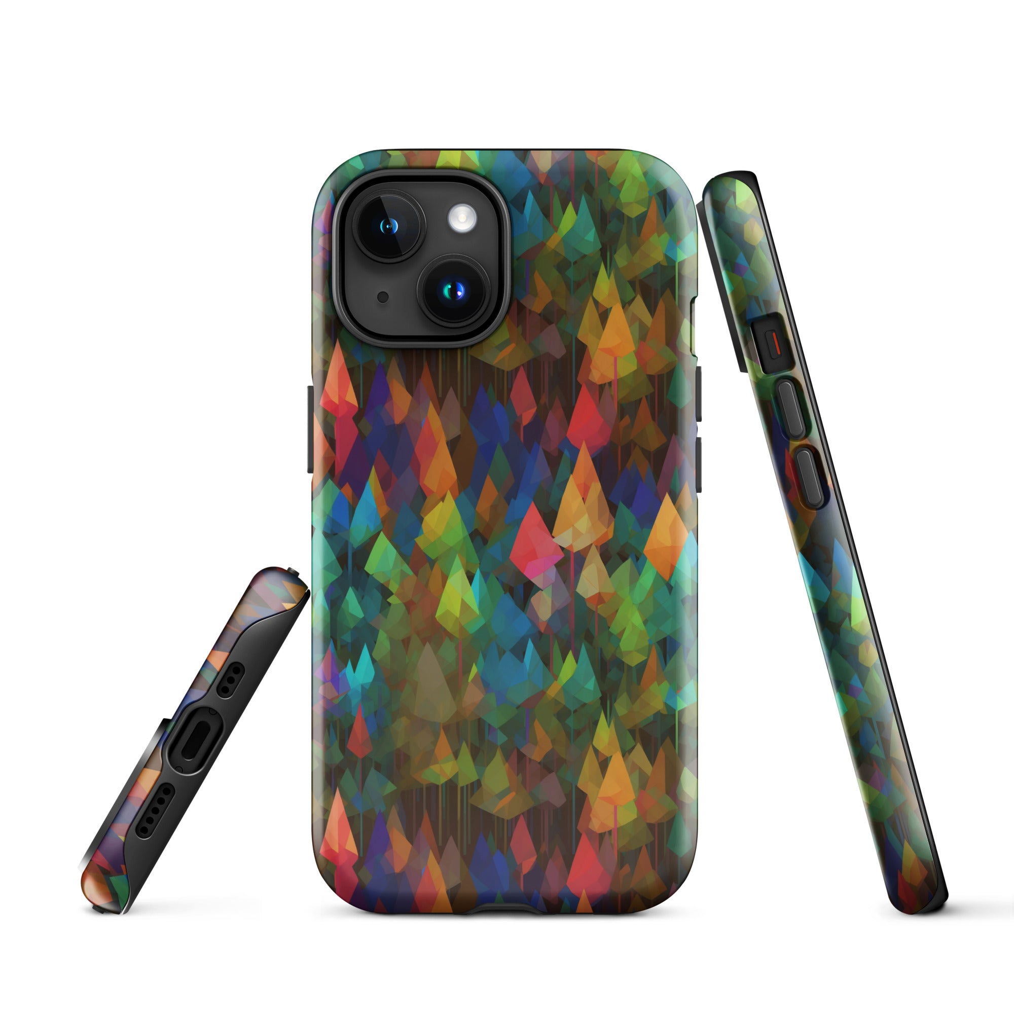 Tough Case for iPhone®- Rainbow Forest Pattern II