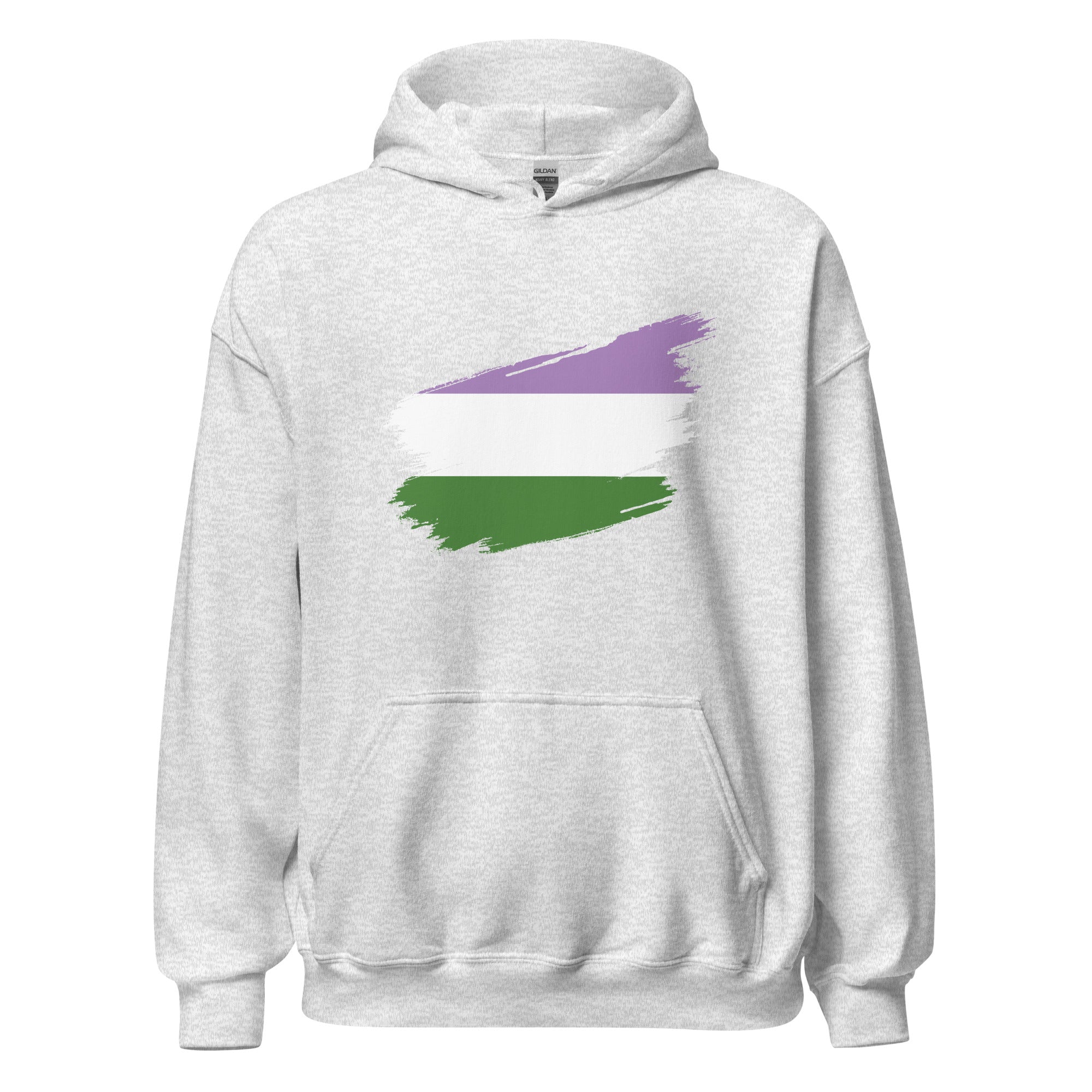 Unisex Hoodie-Genderqueer Grunge Flag