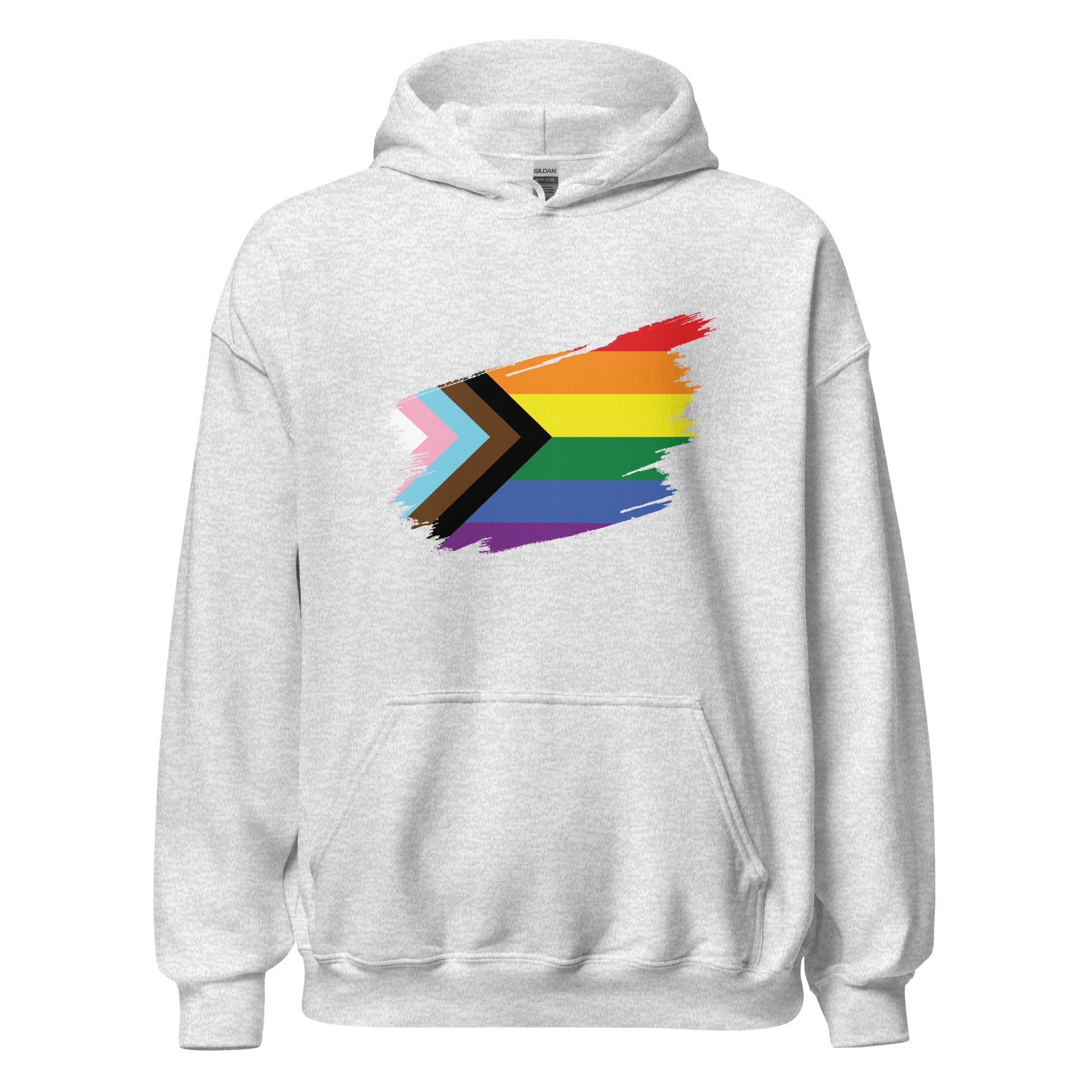 Unisex Hoodie-Progress Pride Grunge Flag