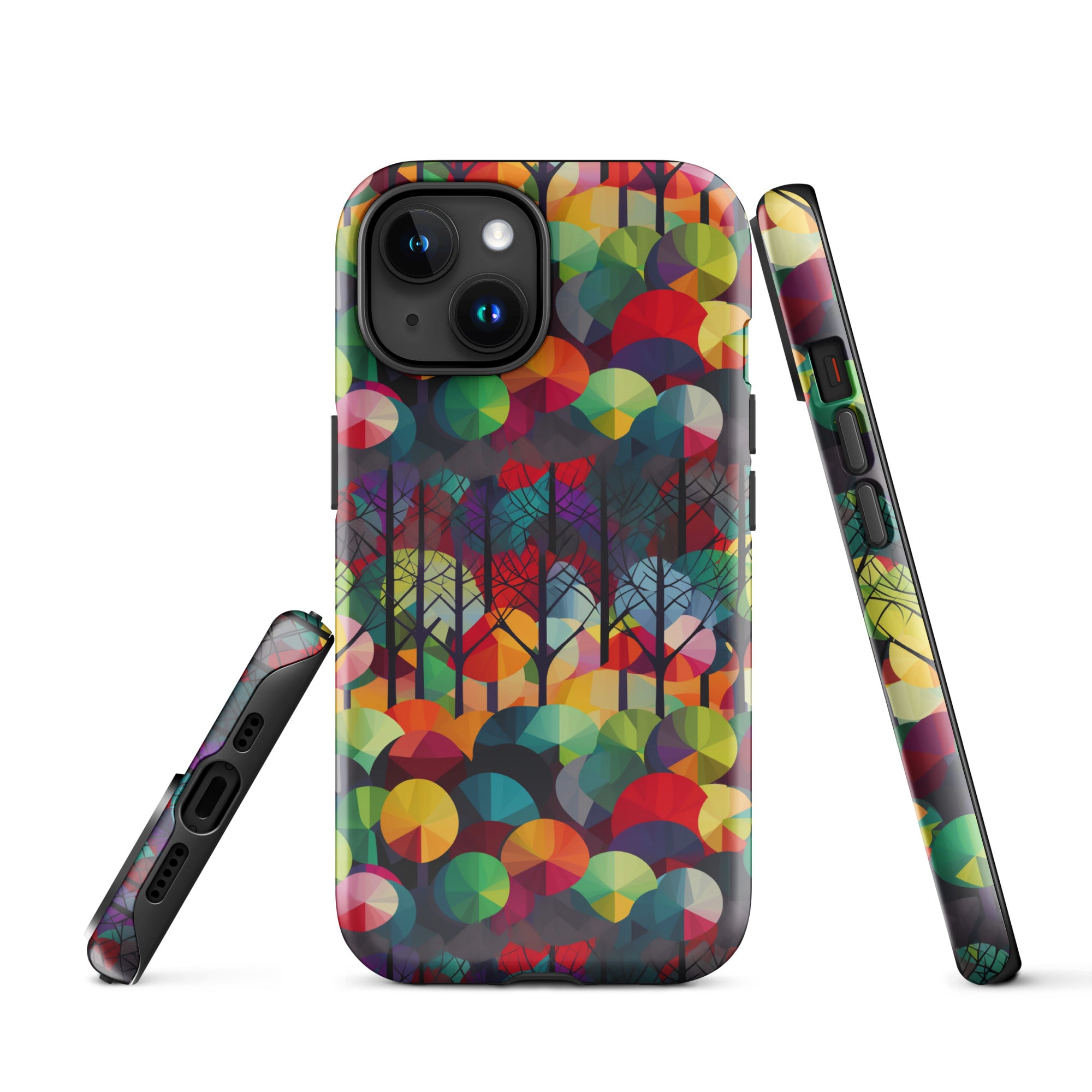 Tough Case for iPhone®- Rainbow Forest Pattern III