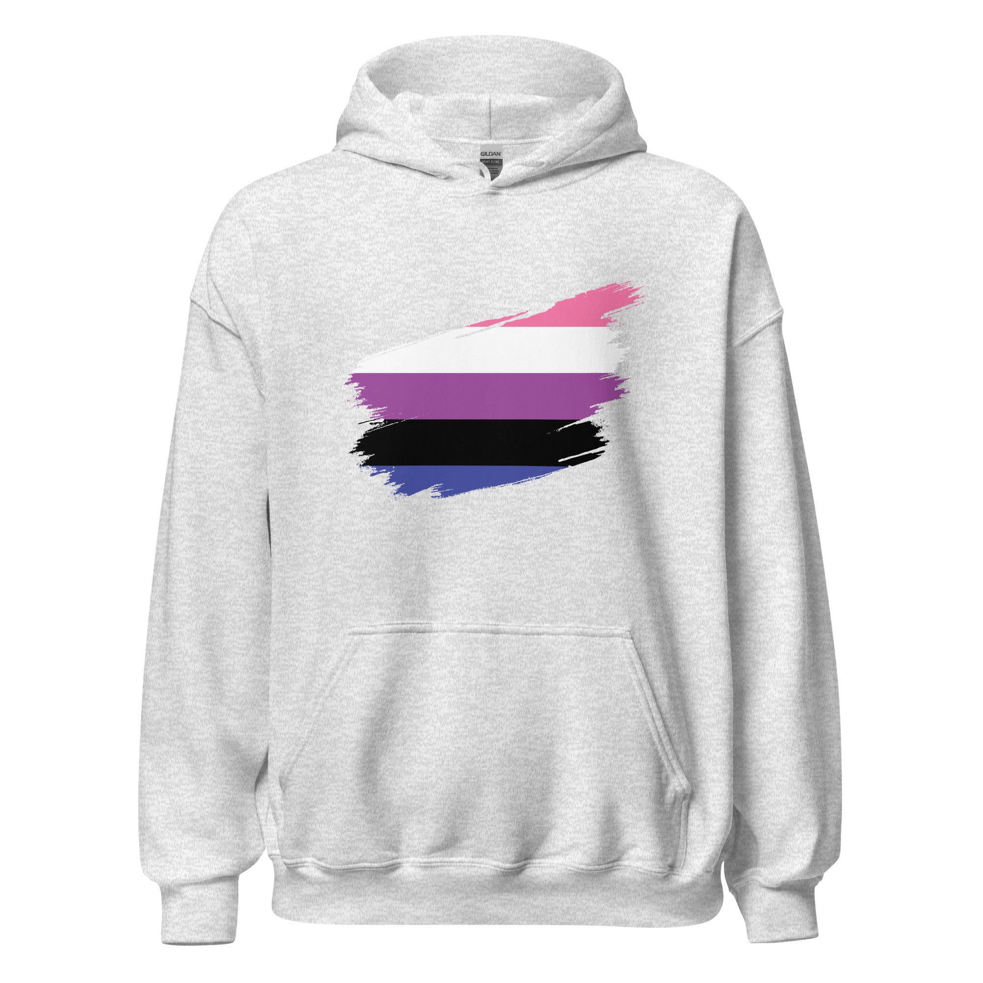 Unisex Hoodie-Genderfluid Grunge Flag