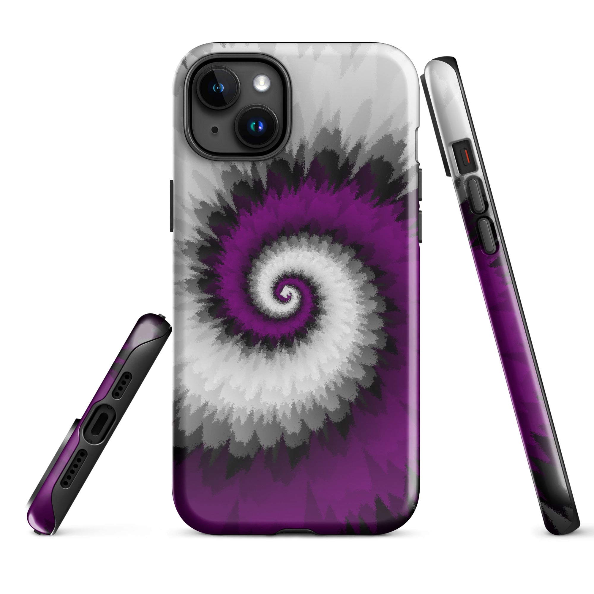 Tough Case for iPhone®-Tie Dye Spiral - Asexual