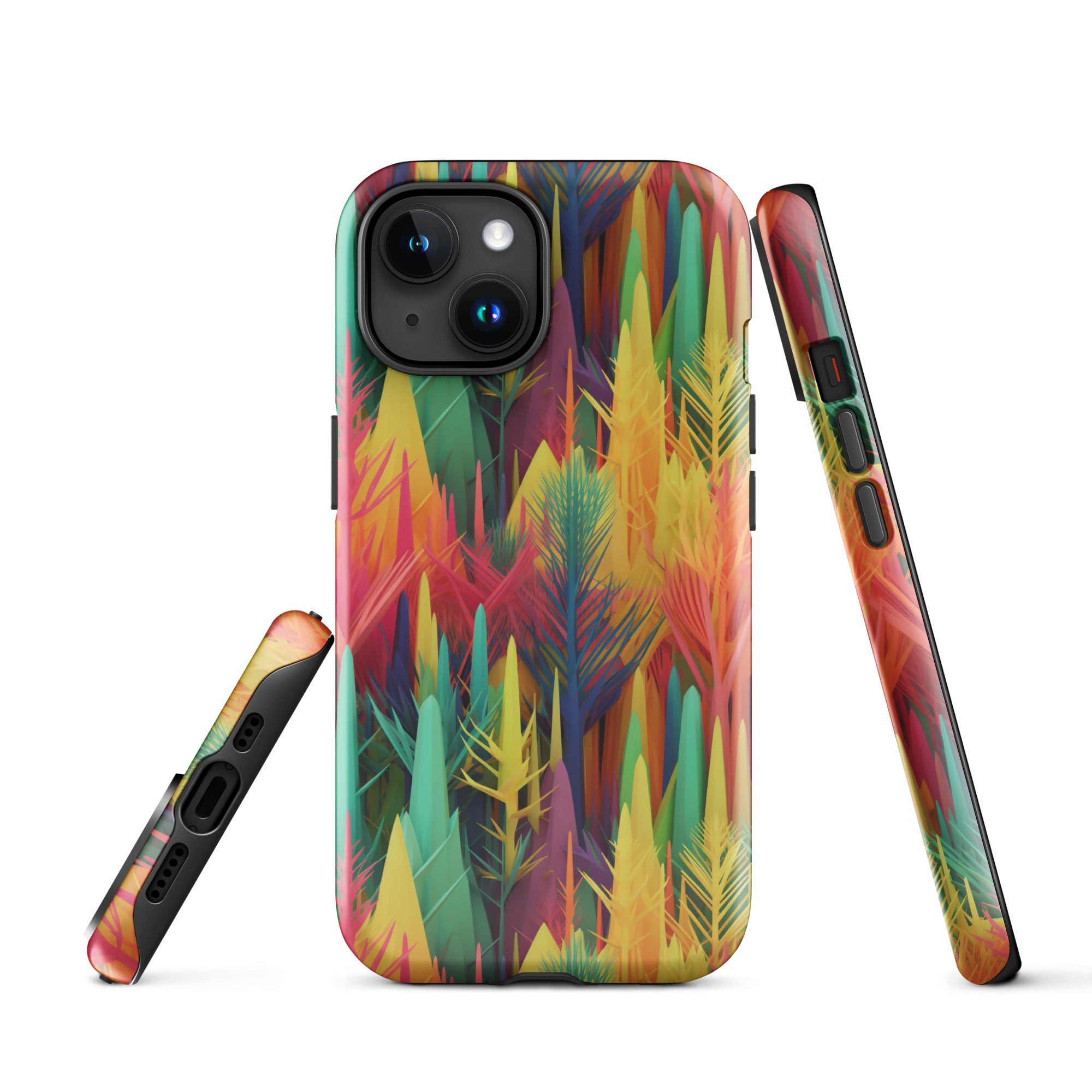 Tough Case for iPhone®- Rainbow Forest Pattern I