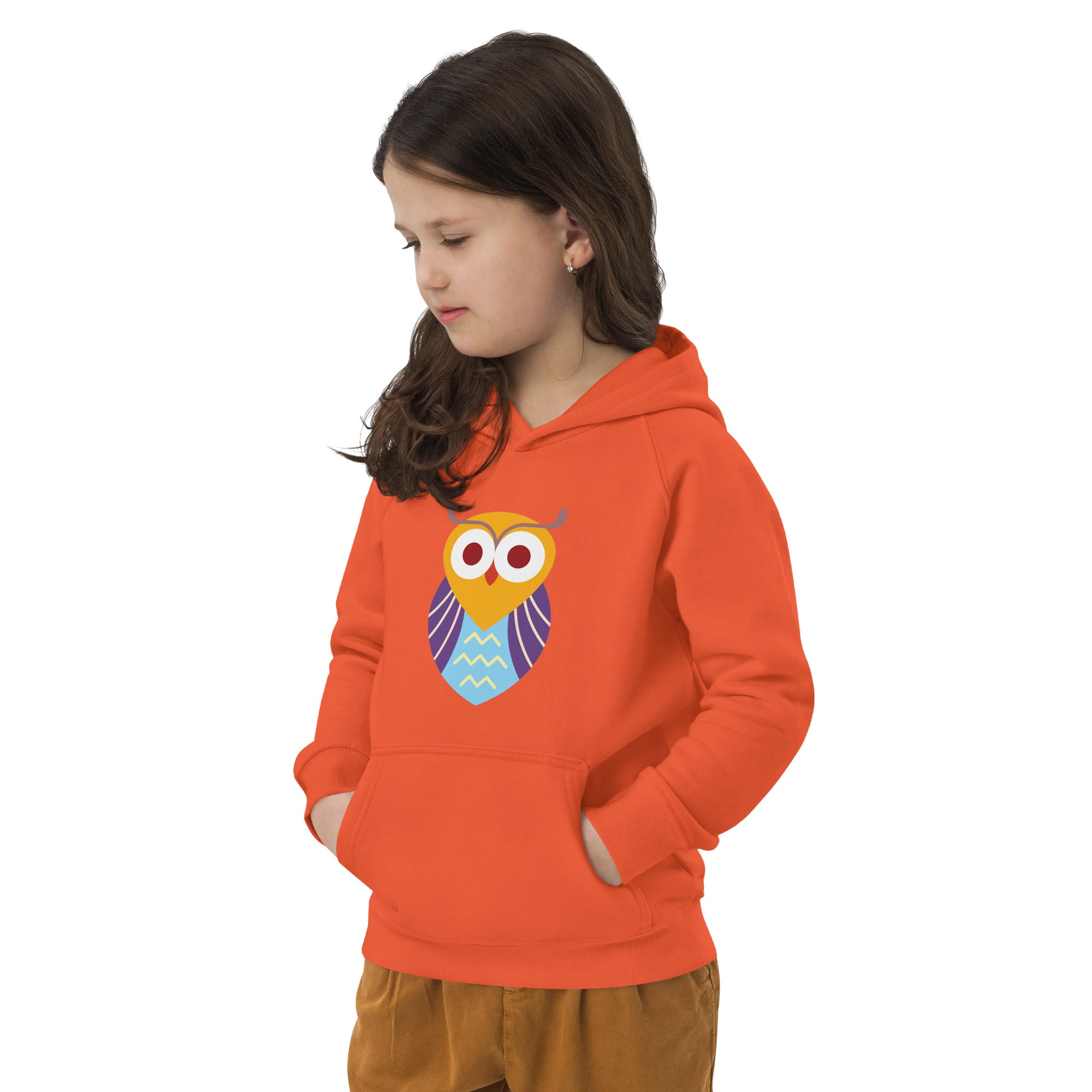 Kids eco hoodie-Owl I
